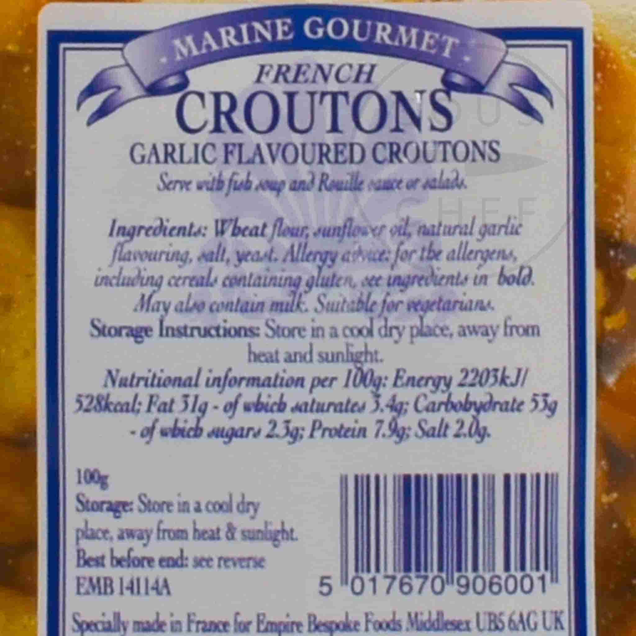 Marine Gourmet Garlic Croutons 100g