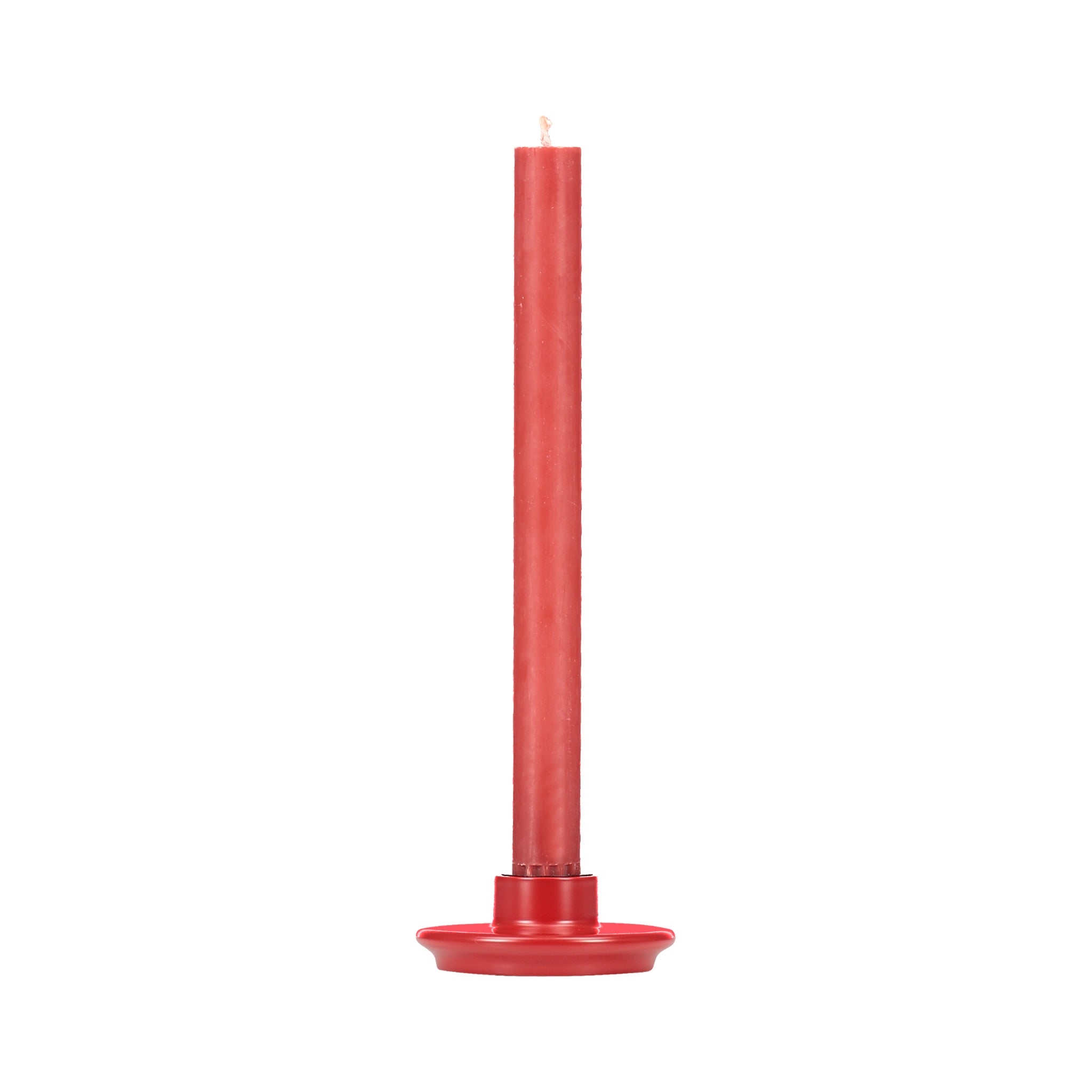 Wooden Small Candle Holder - Red