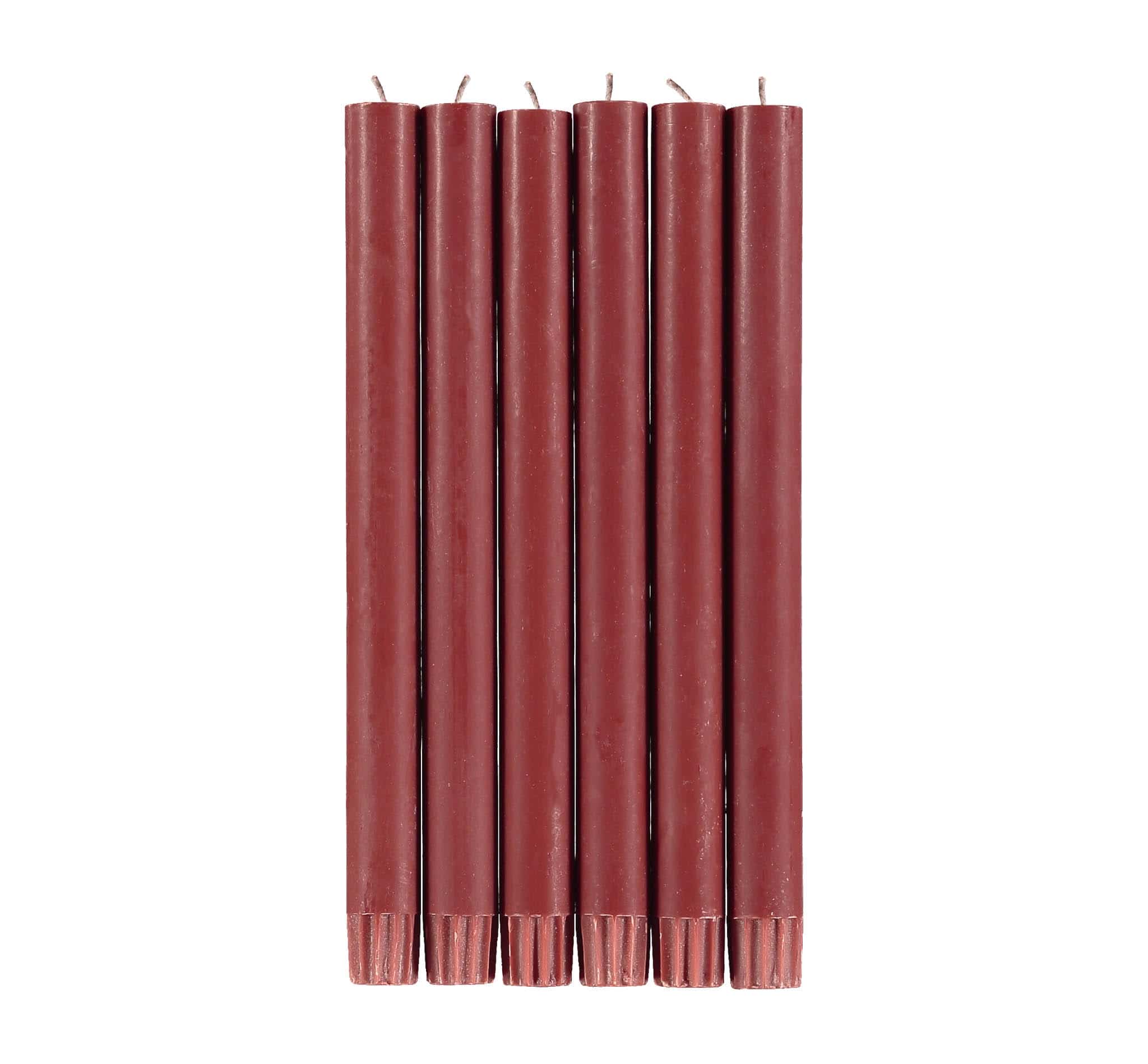 Set of 6 Red Dinner Candles Buy online UK Sous Chef UK