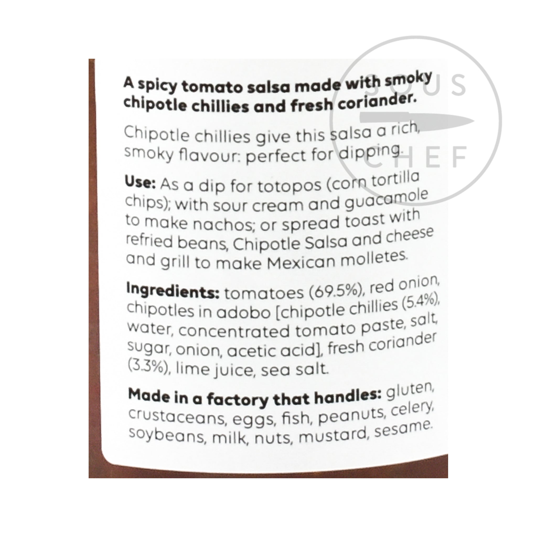 Cool Chile Co Chipotle Salsa 260g Ingredients Sauces & Condiments American Sauces & Condiments
