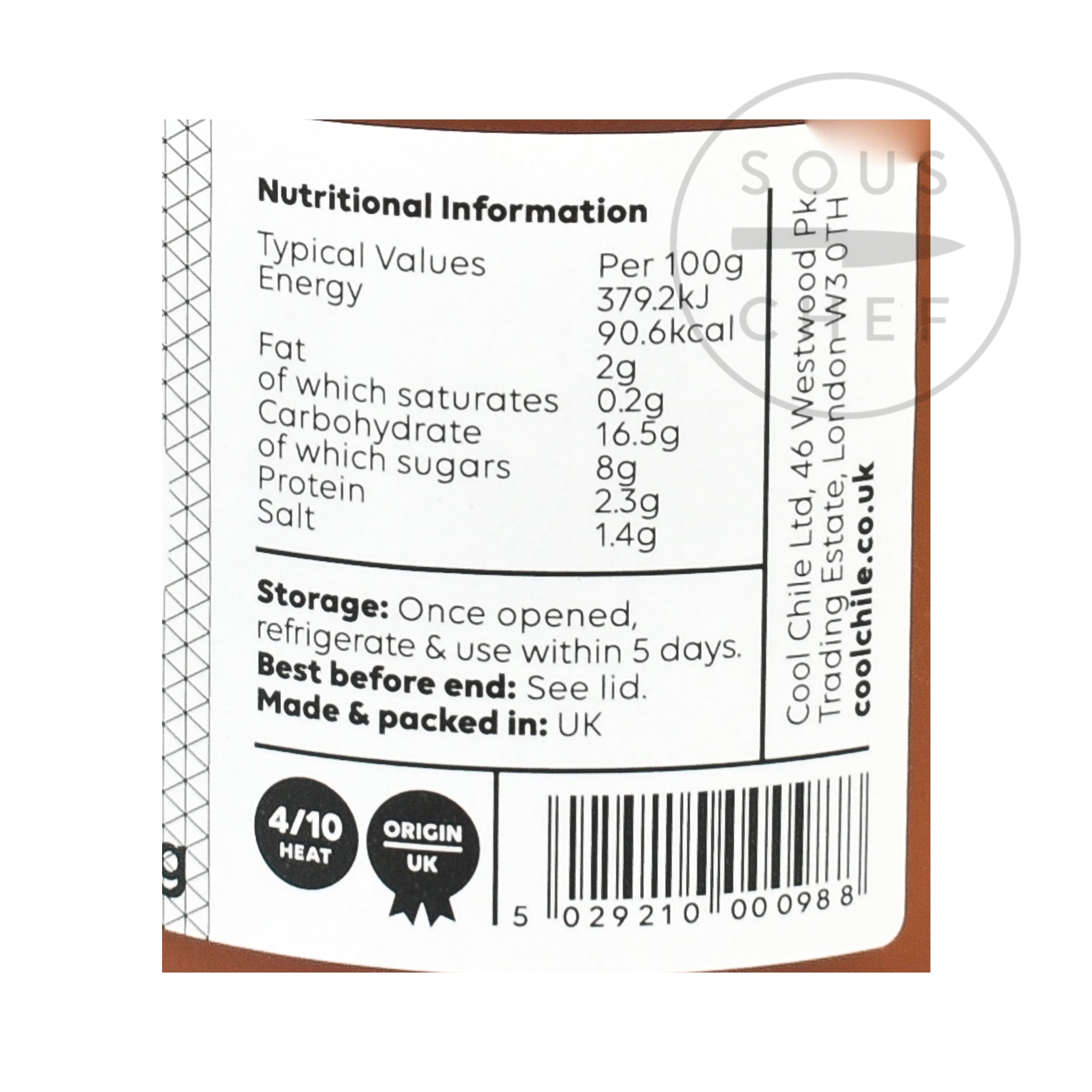 Cool Chile Co Ranchero Sauce 260g Ingredients American Sauces & Condiments Mexican Food Ingredients Nutritional Information