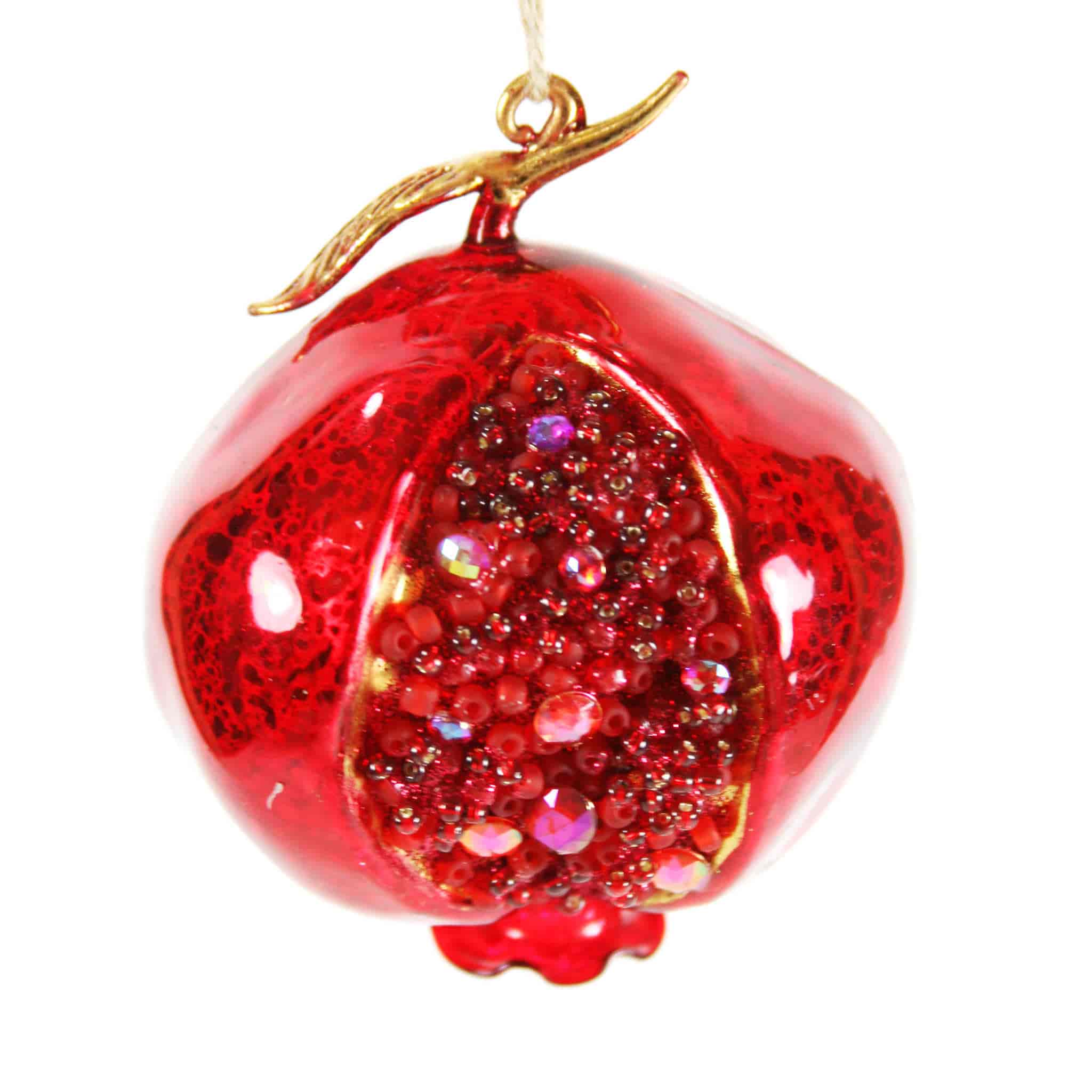 Jewelled Pomegranate Bauble Tree Decoration