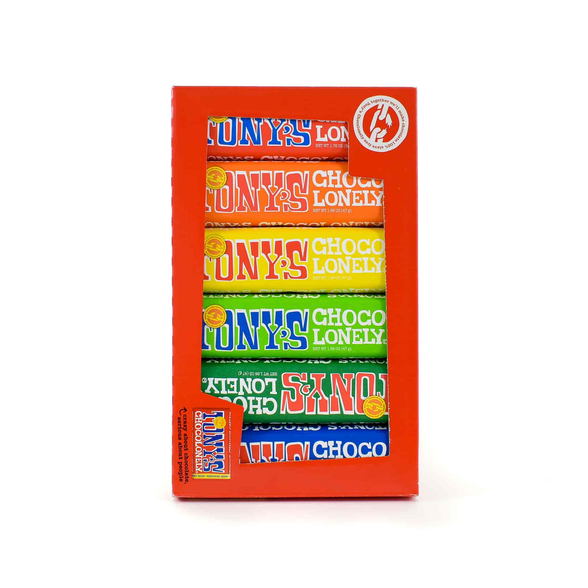 Tony's Chocolonely Chocolate Rainbow Tasting Pack (6 x 47/50g)