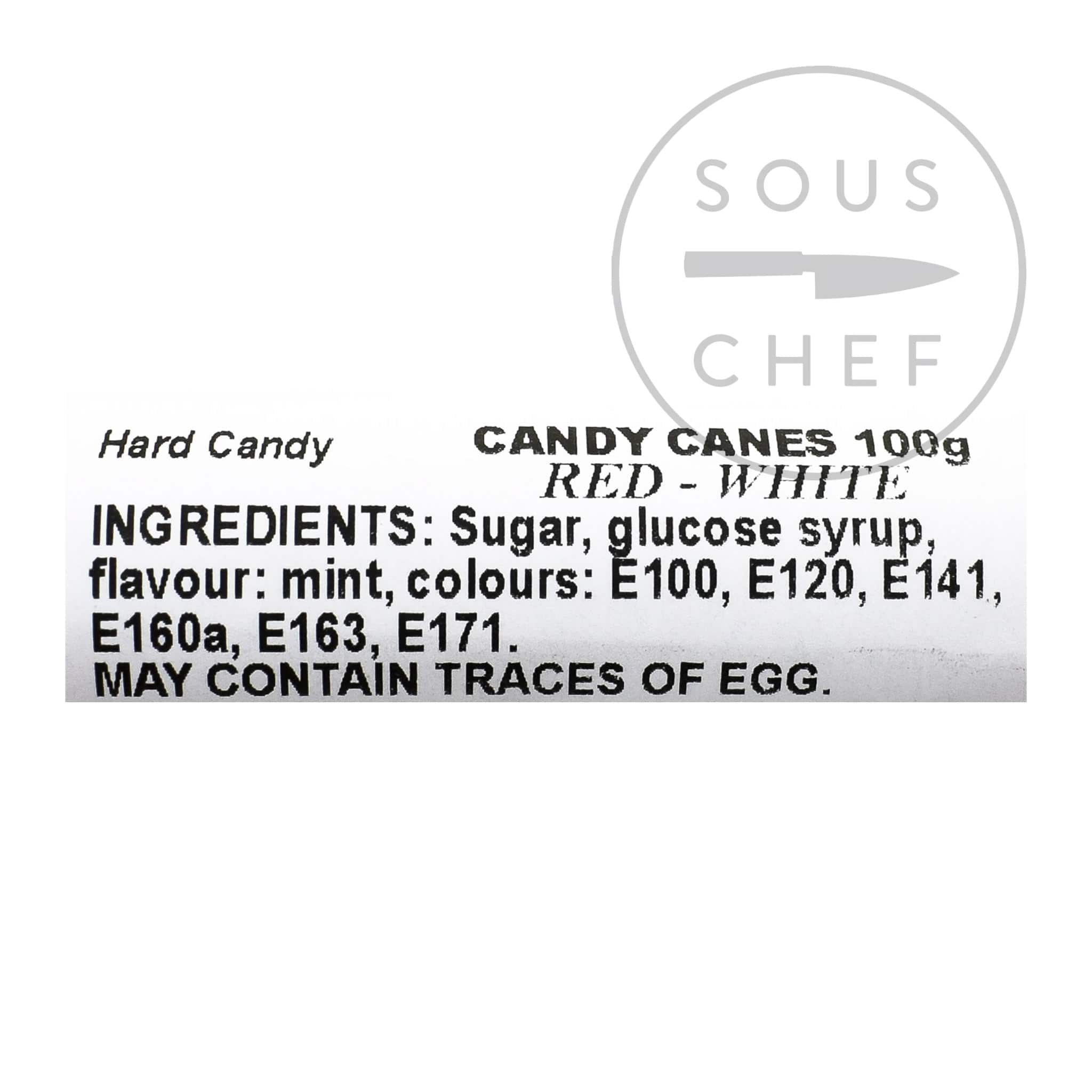 No 6 Candy Cane Lane - Giant Candy Cane 100g ingredients
