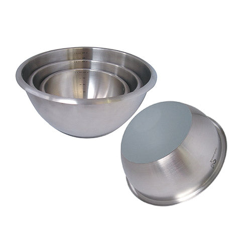 De Buyer Hemisphere Mixing Bowl with Silicone Base 30cm