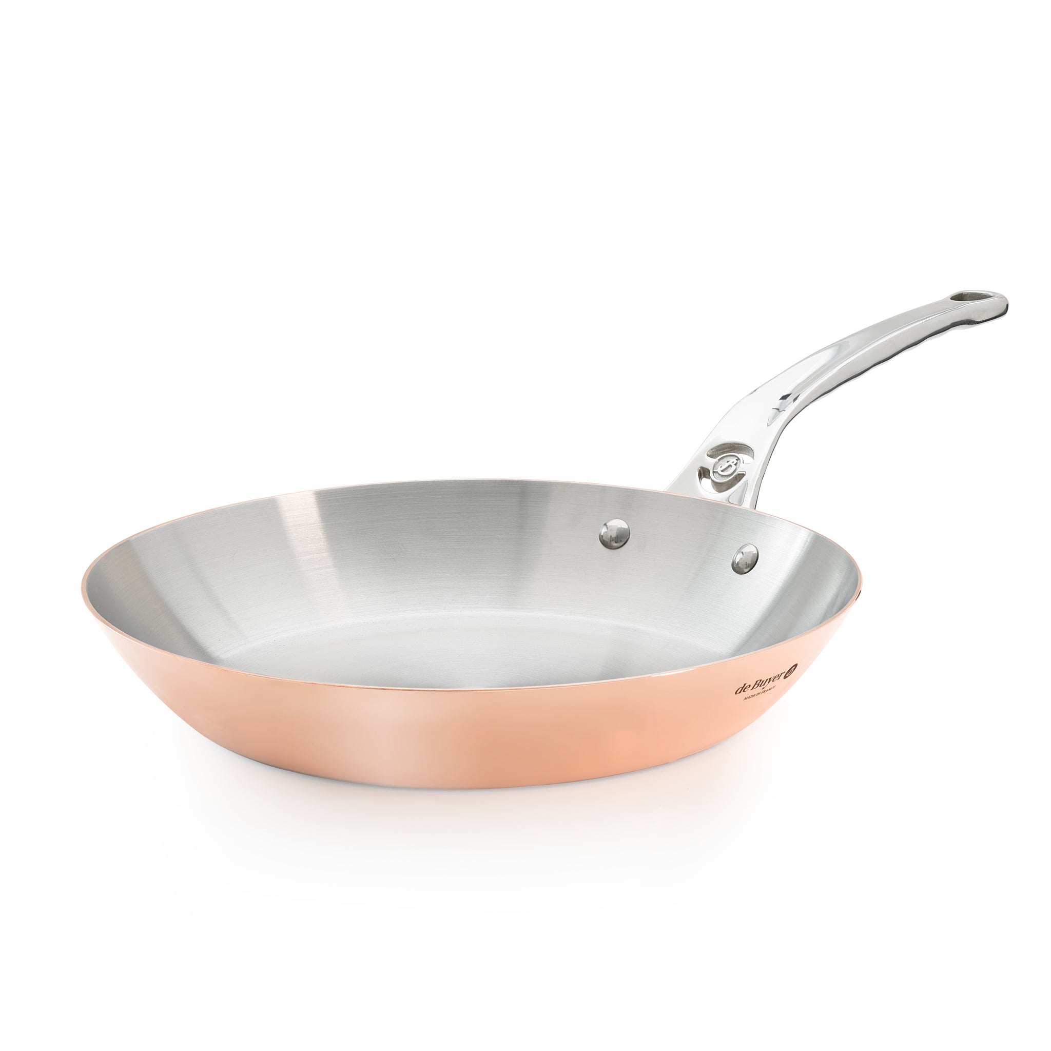 De Buyer Inocuivre Copper Frying Pan with Stainless Steel Handle 28cm