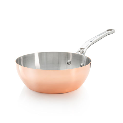 De Buyer Inocuivre Conical Copper Saute Pan with Stainless Steel Handle, 20cm