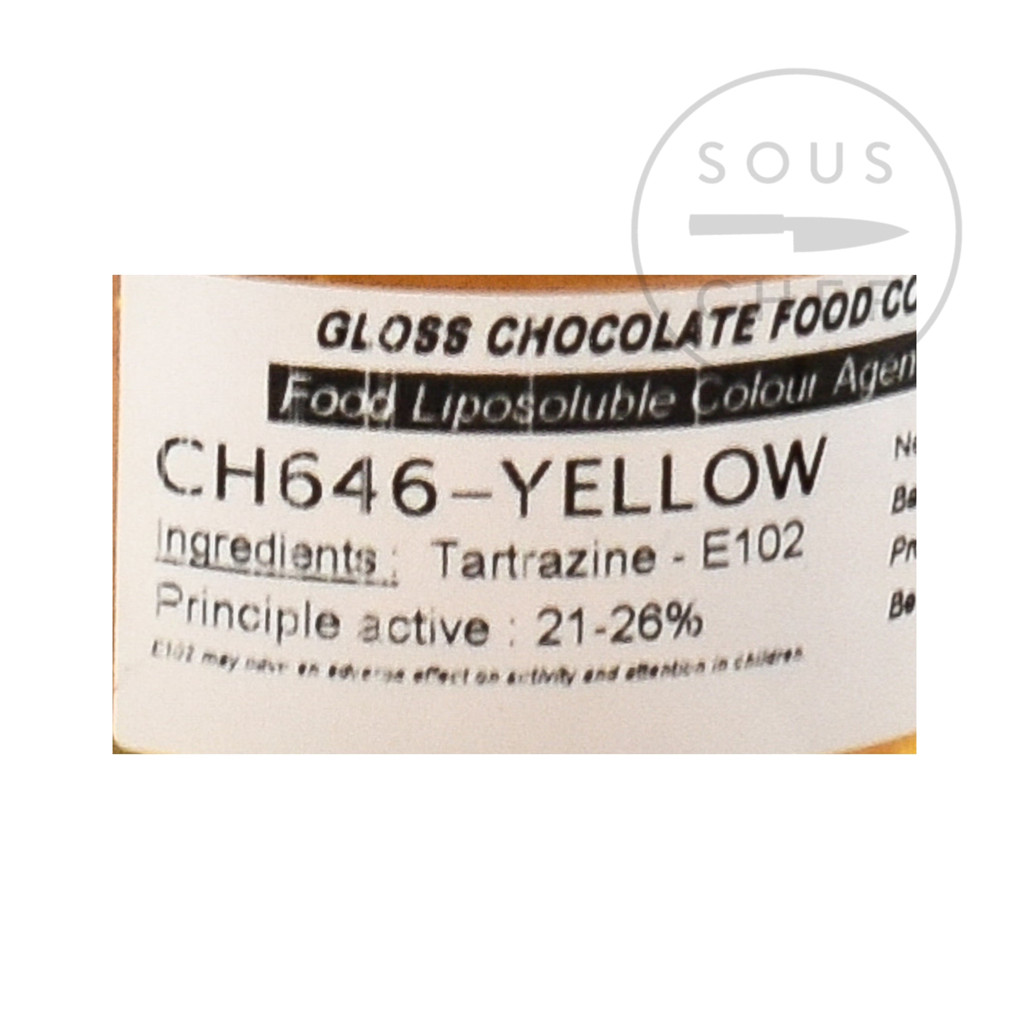 Yellow Gloss Food Colour For Chocolate 20g ingredients