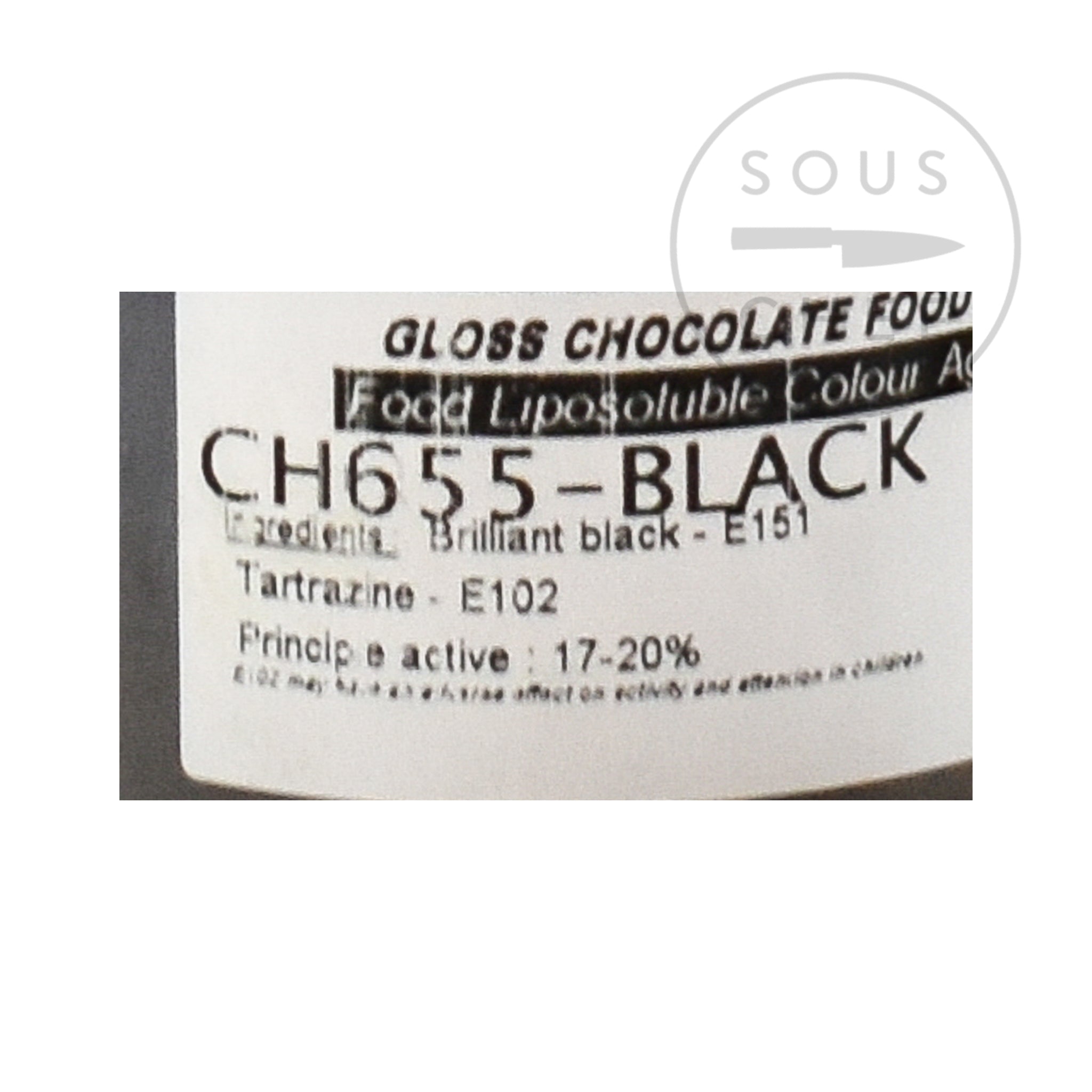 Black Gloss Food Colour For Chocolate 20g  ingredients