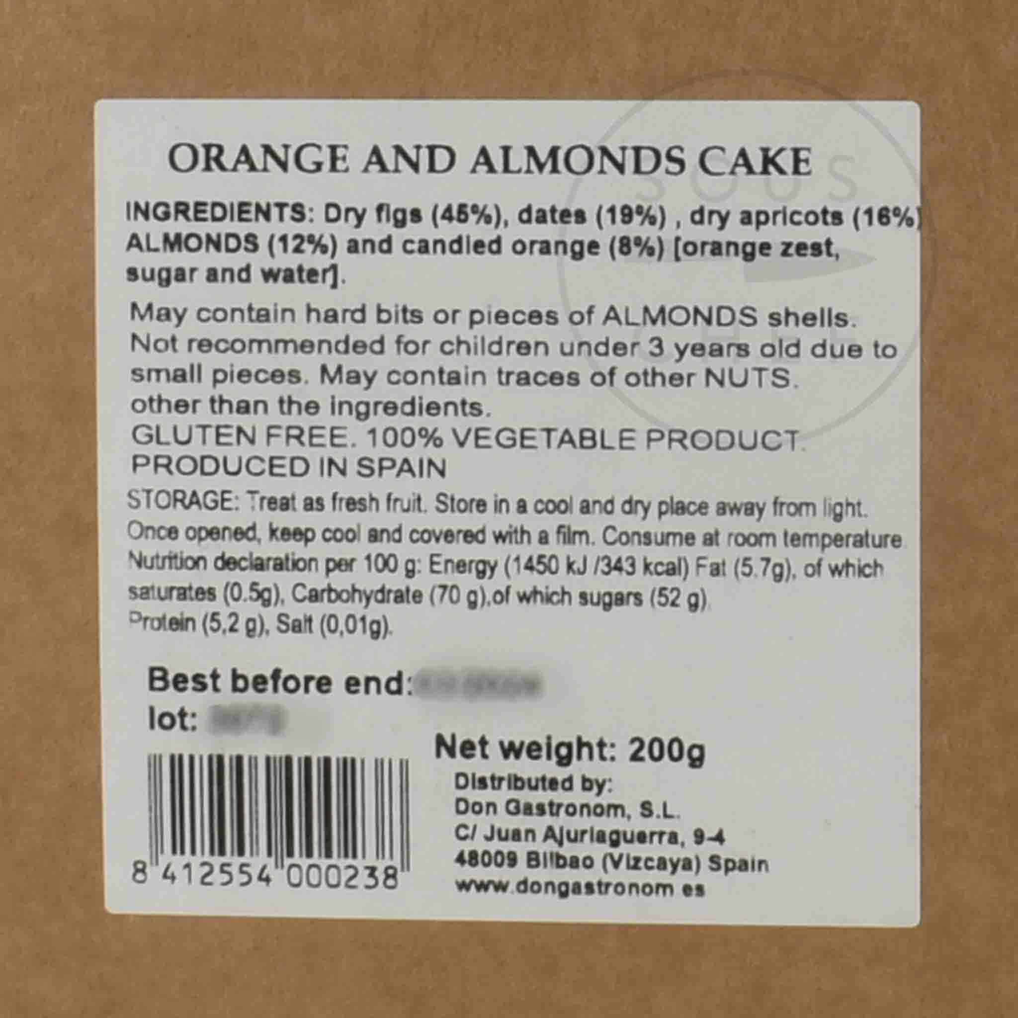 Orange Bread with Almond, 200g
