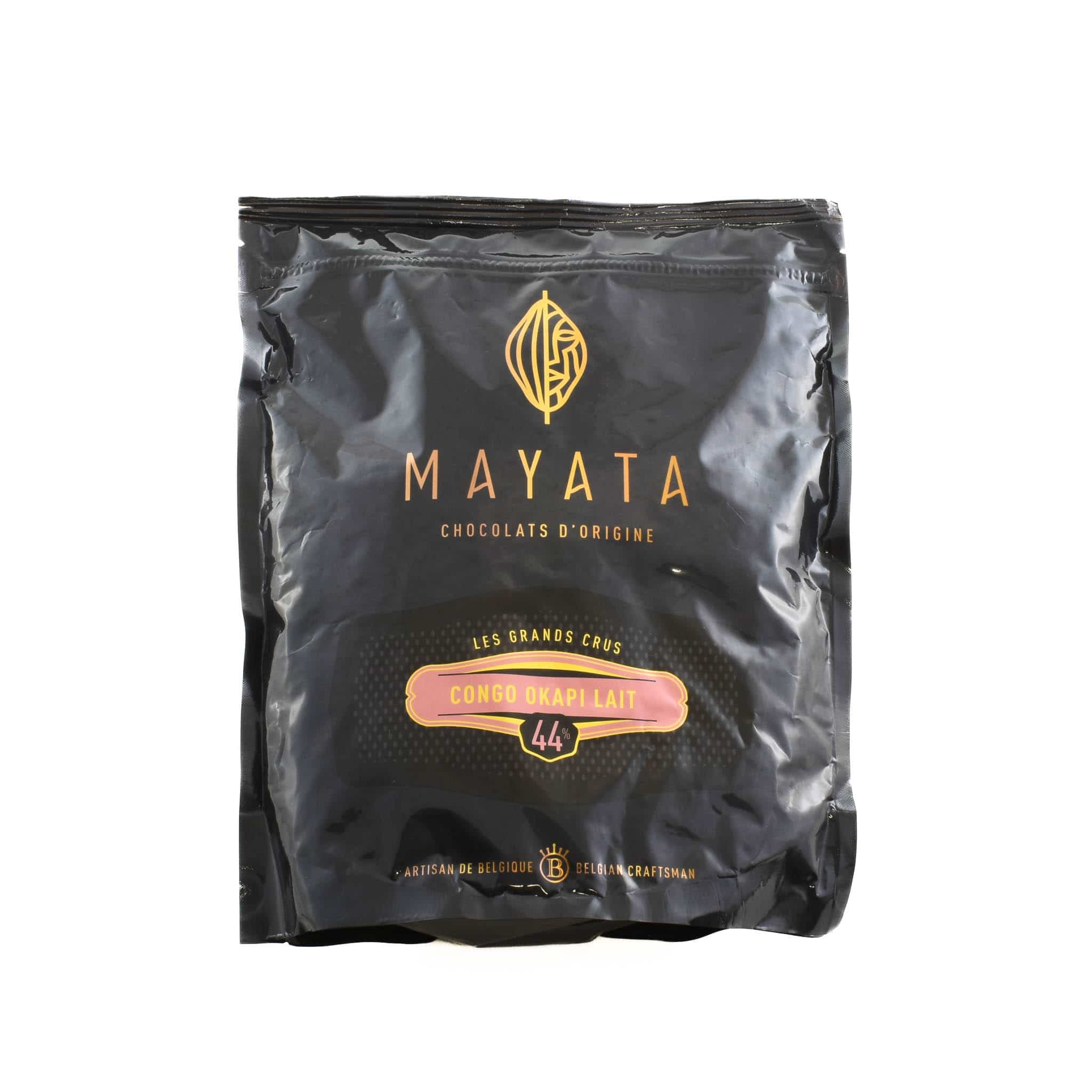 Mayata Single Origin Congo Okapi Milk Chocolate Couverture 44%, 1kg