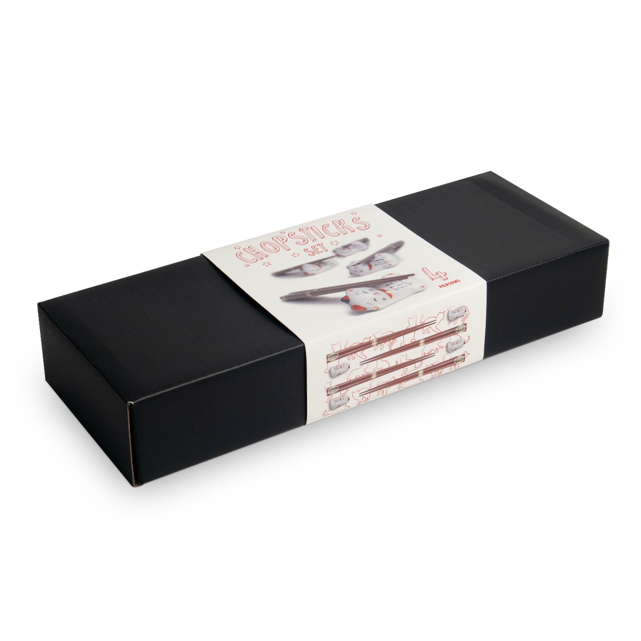 Lucky Cats Chopstick & Rest Set, 4 Pairs | Buy online UK – Sous