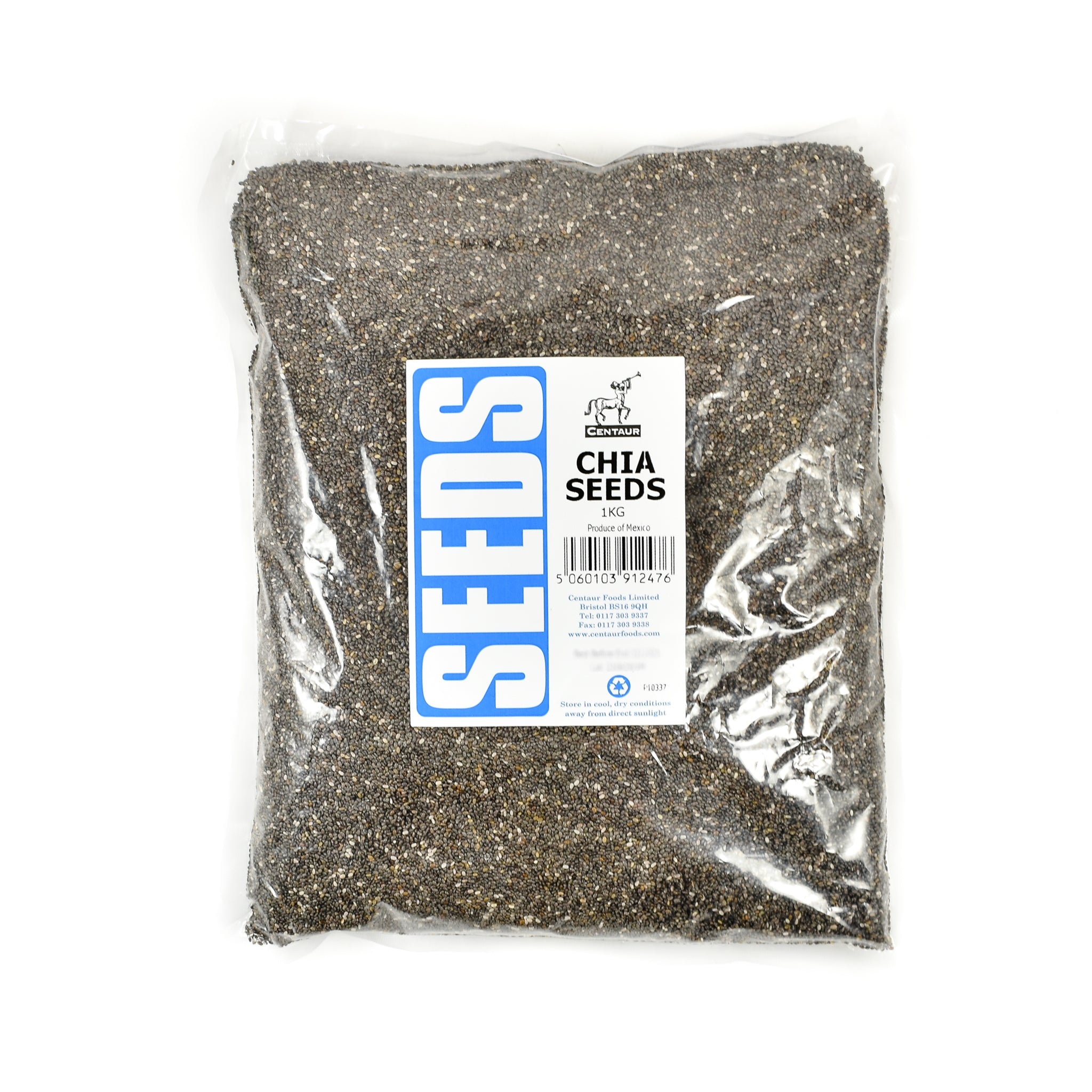 Centaur Chia Seeds 1kg Ingredients Flour Grains & Seeds