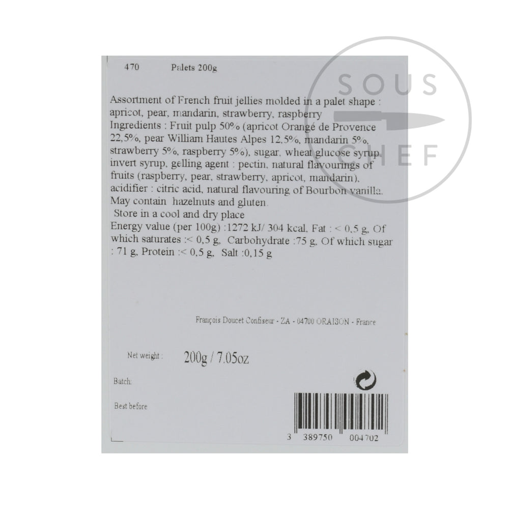 Francois Doucet Fruit Jellies 200g | Buy online today at Sous Chef UK