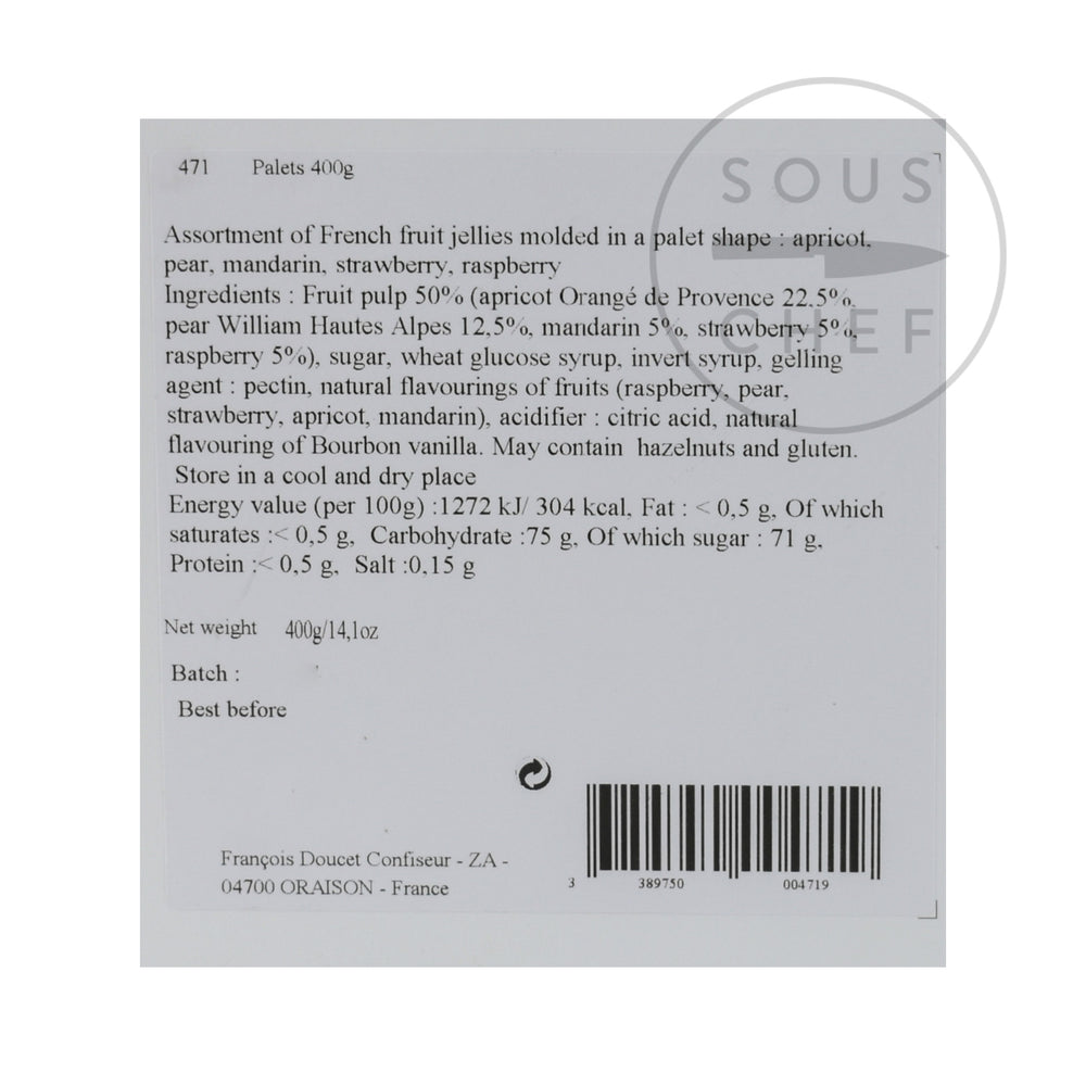 Doucet Francois Doucet Fruit Jellies 400g | Buy online today at Sous Chef UK