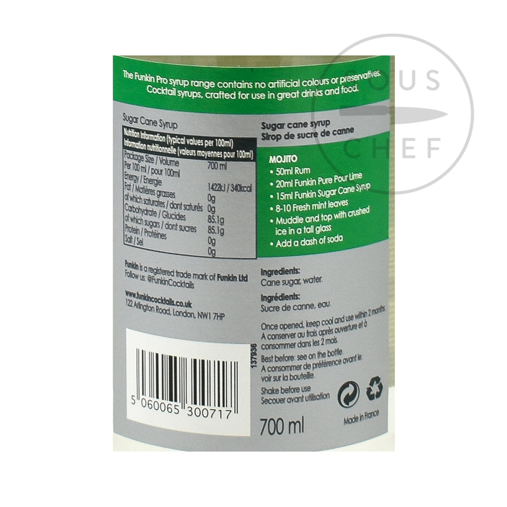 Sugar Cane Syrup For Cocktails Buy Online Sous Chef UK