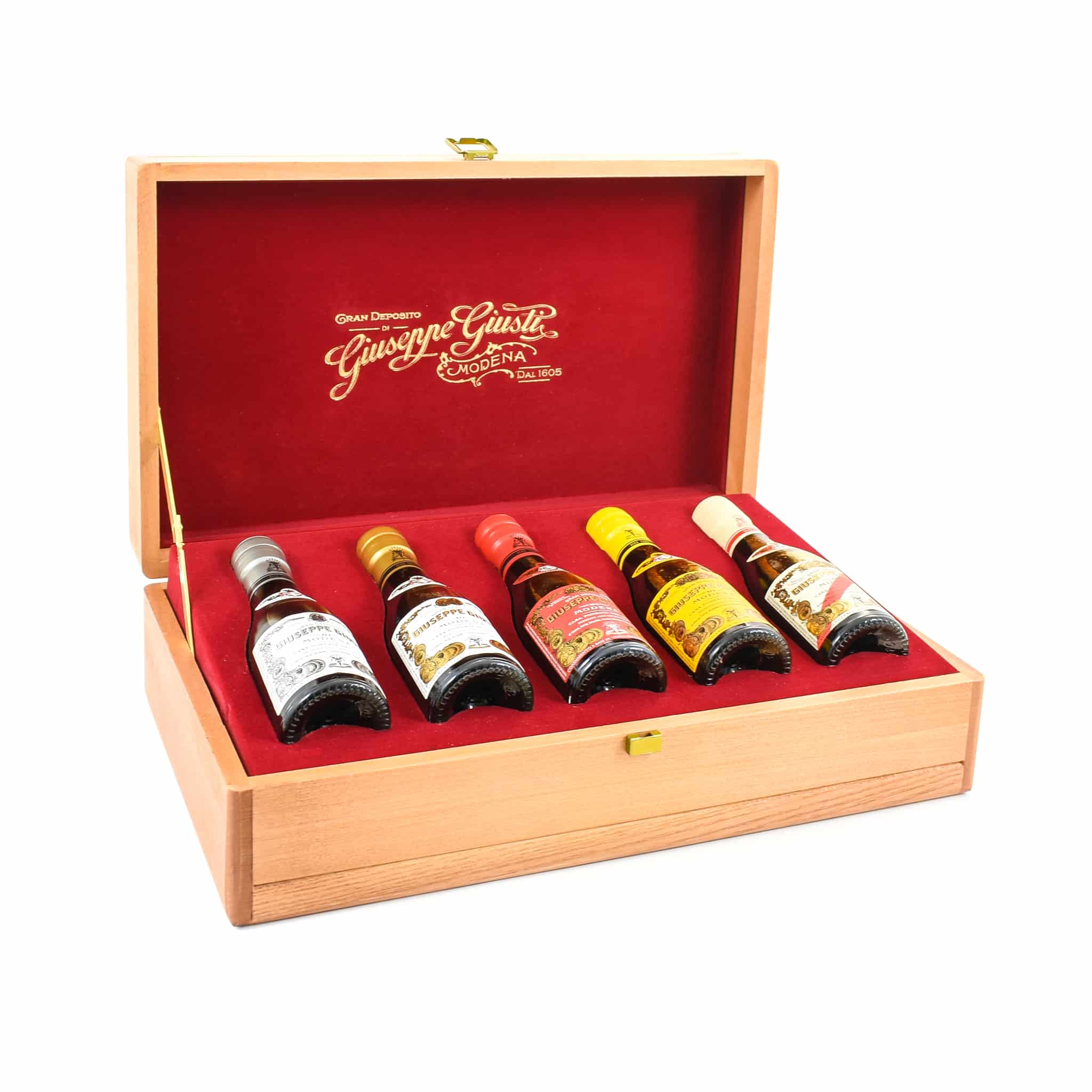 Giuseppe Giusti Balsamic Vinegar Historical Collection in Wooden Casket