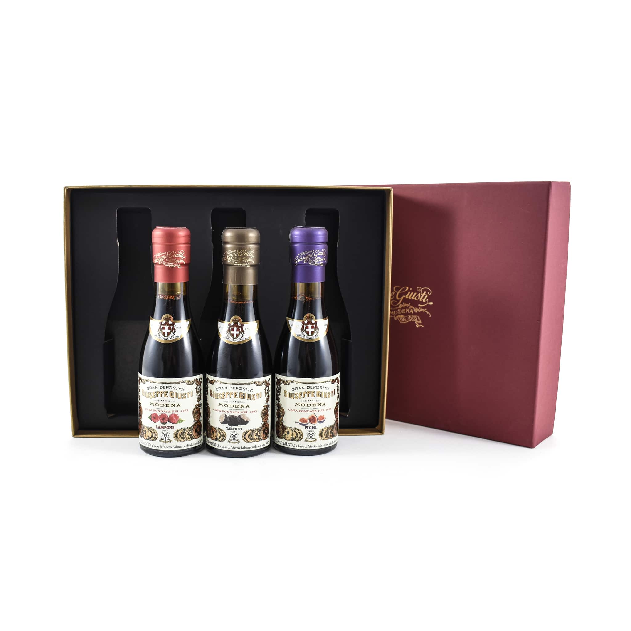 Giuseppe Giusti Infused Balsamic Vinegar Collection - Truffle, Fig & Raspberry