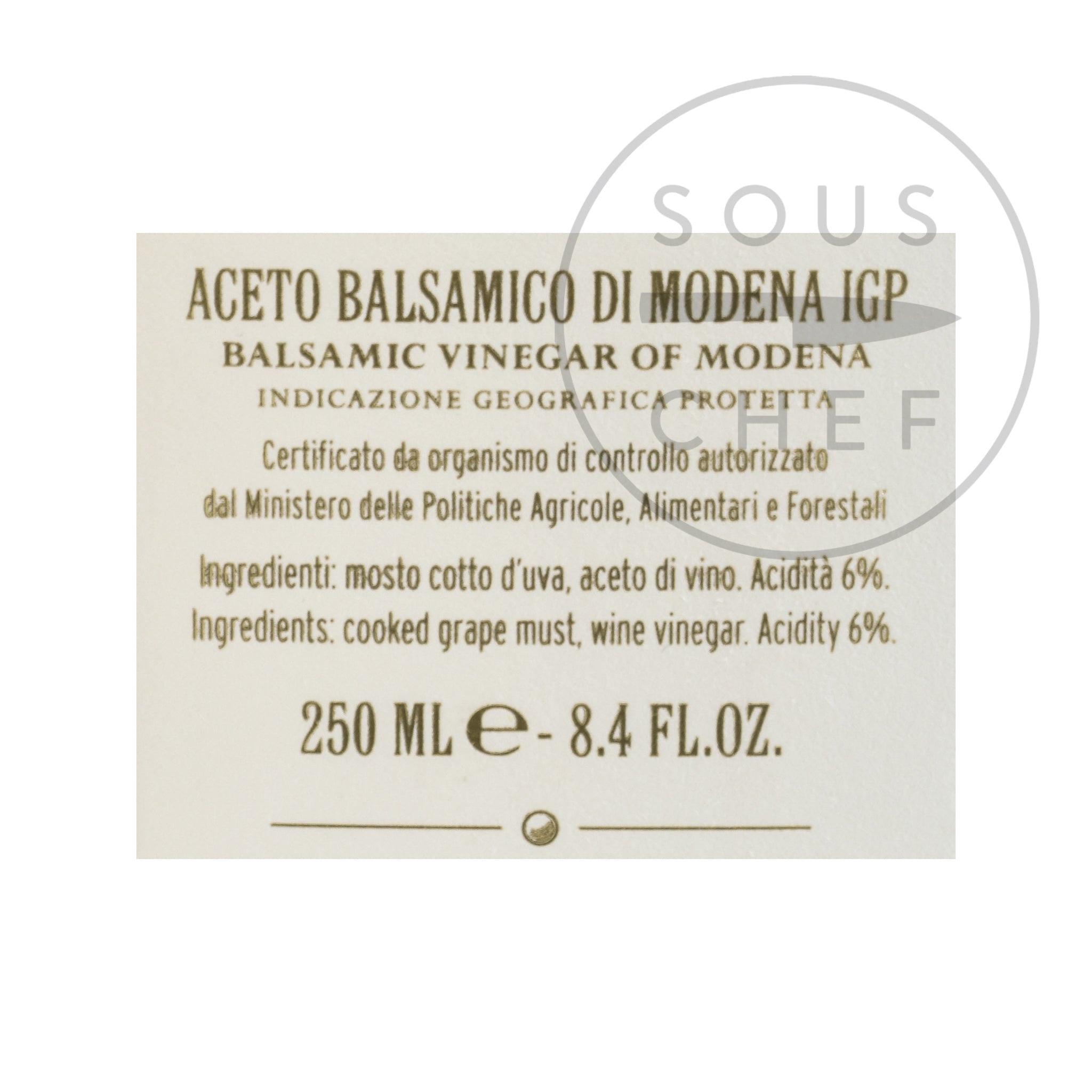 Giuseppe Giusti 2 Gold Medal Balsamic Vinegar 8 Year Aged, 250ml