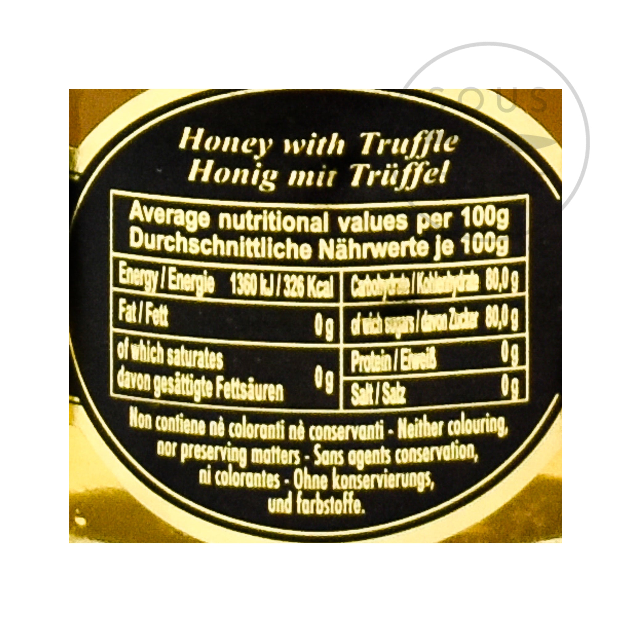 Acacia Truffle Honey 120g nutritional information