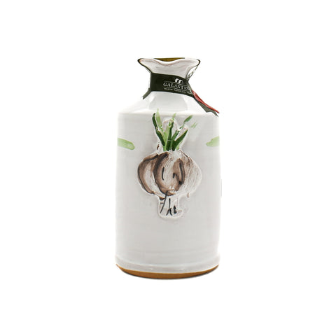 Puglian Olive Oil with Garlic in Terracotta Bottle, 250ml