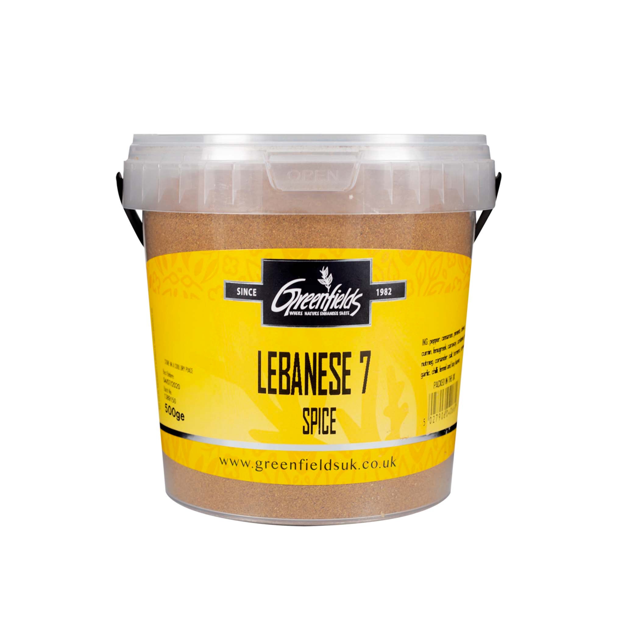 Greenfields Lebanese 7 Spice Catering Size Ingredients Herbs & Spices Catering Size Herbs & Spices