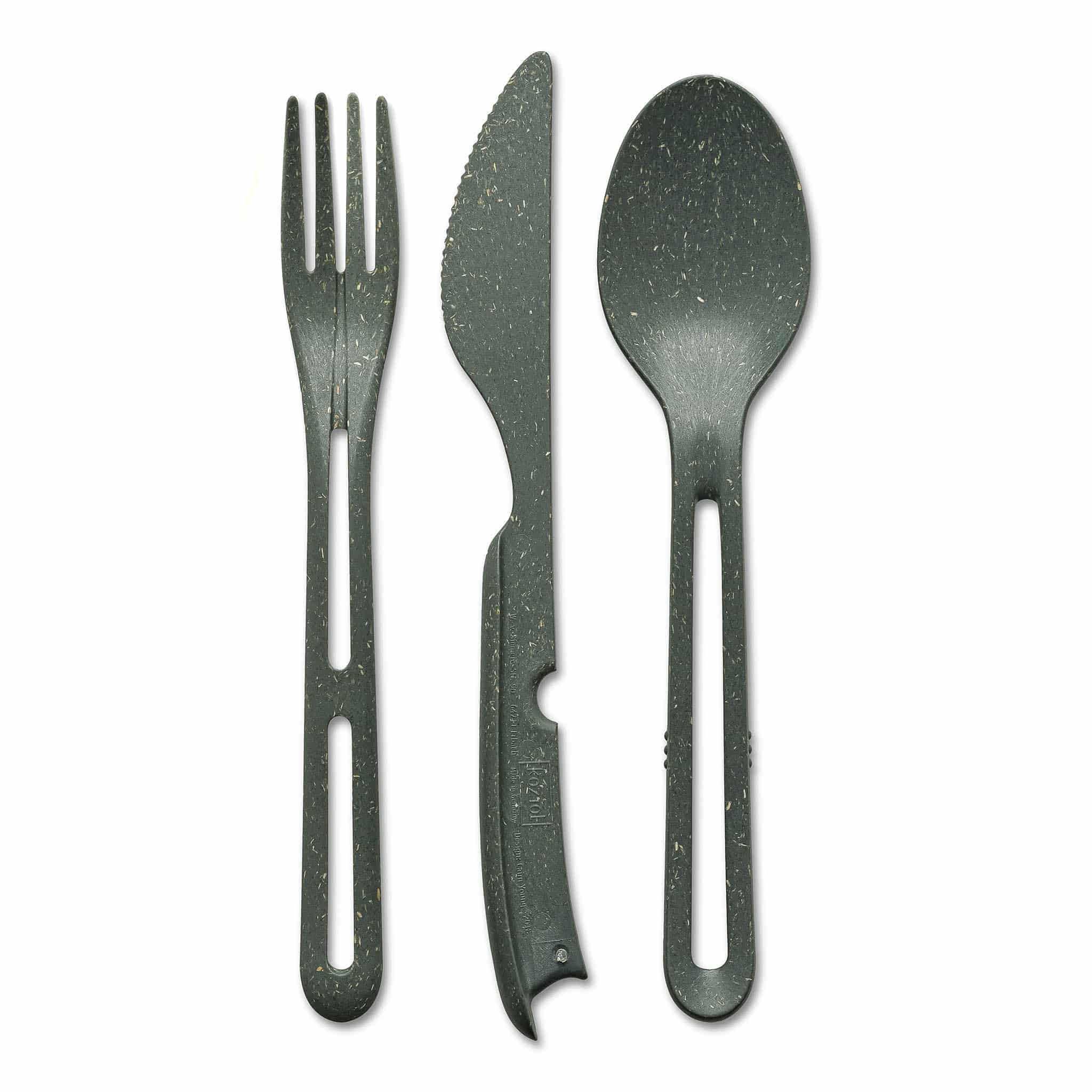 Koziol Klikk Stacking Cutlery Set, Grey
