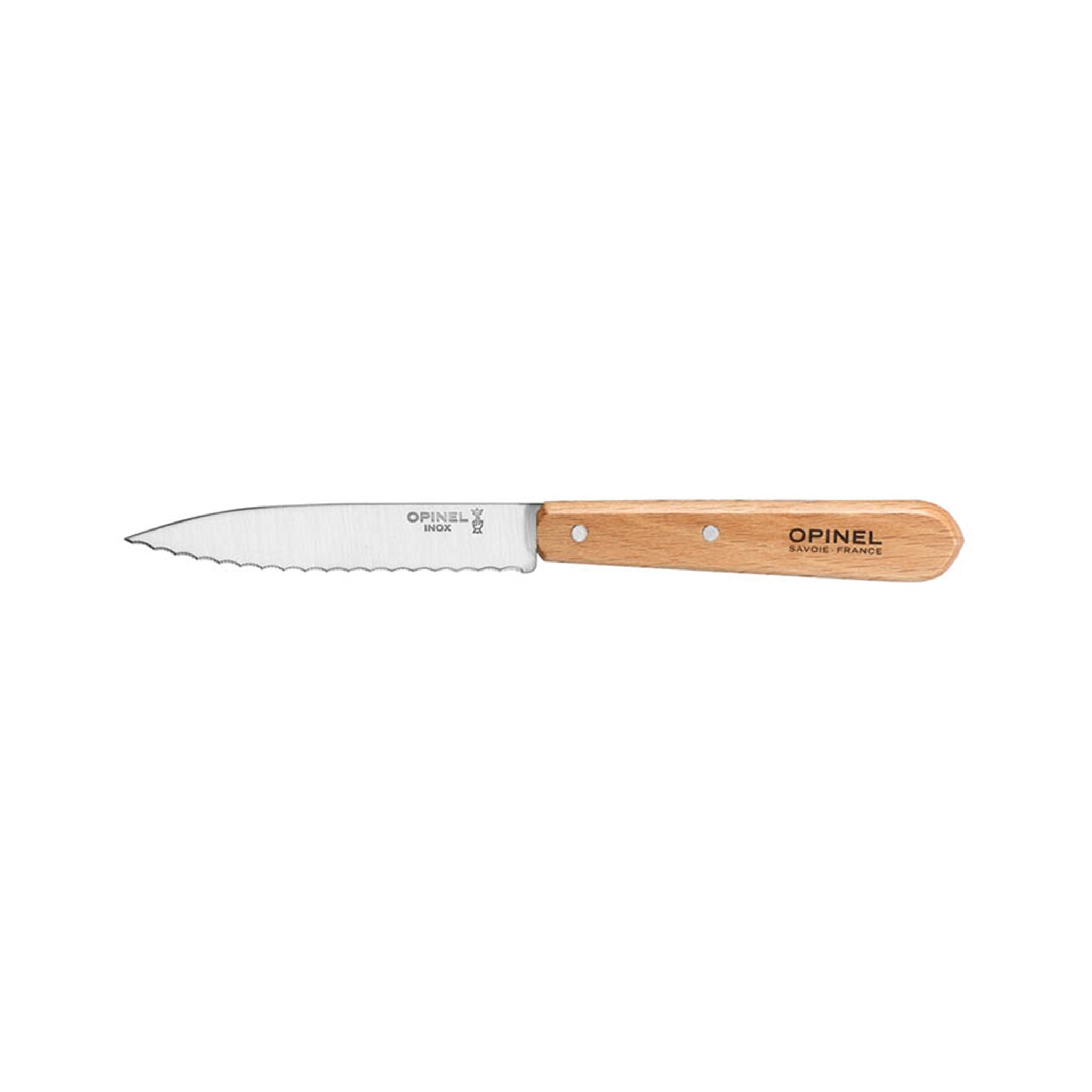 Opinel Essentials Beech Handle Serrated Knife N.113