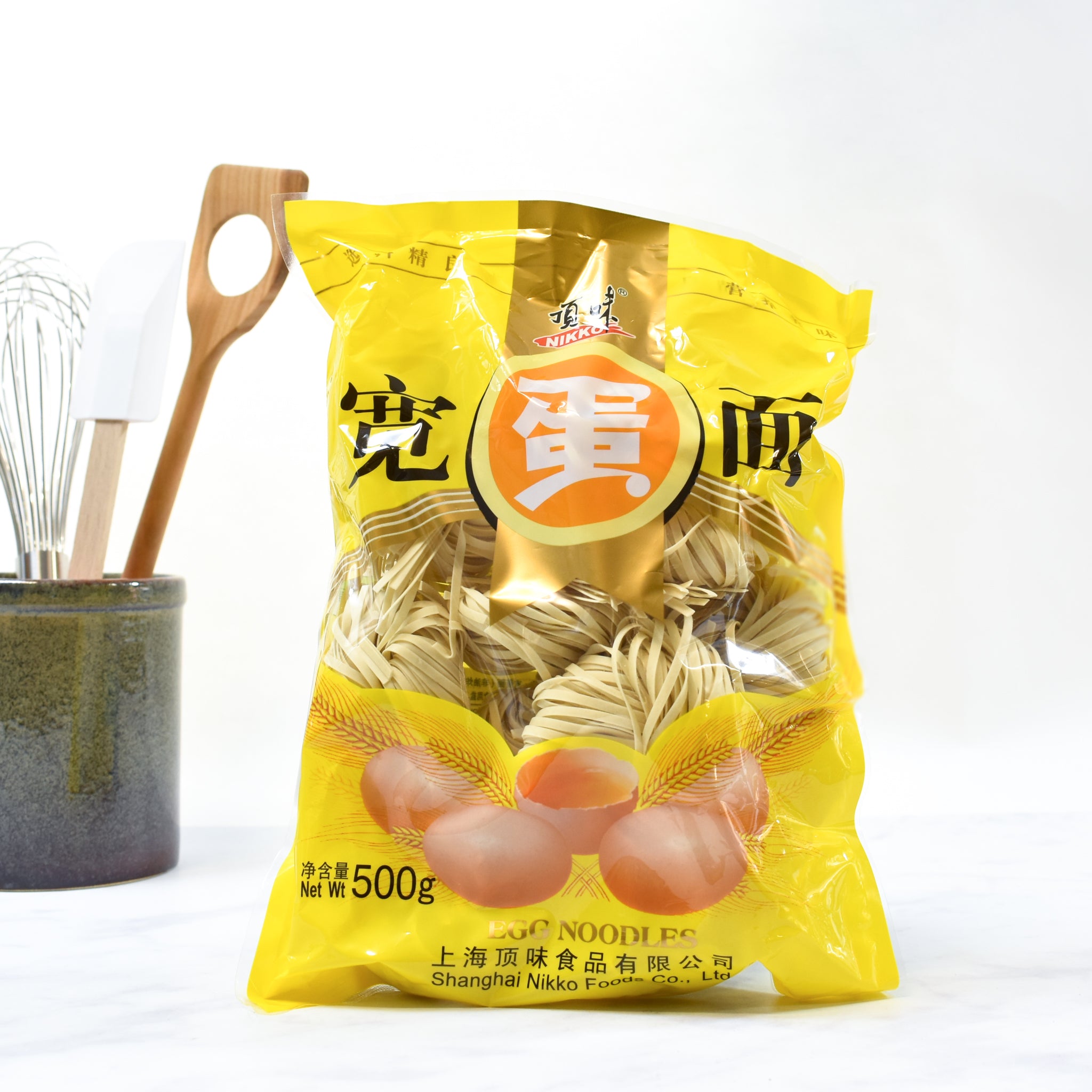 Nikko Egg Noodles 500g  lifestyle photograph