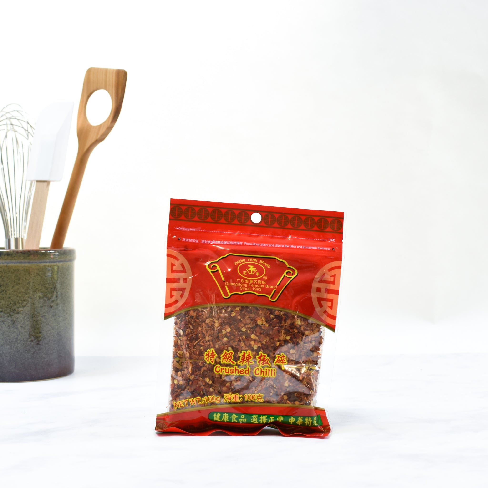 Crushed Chilli Flakes 100g lifestyle photograph
