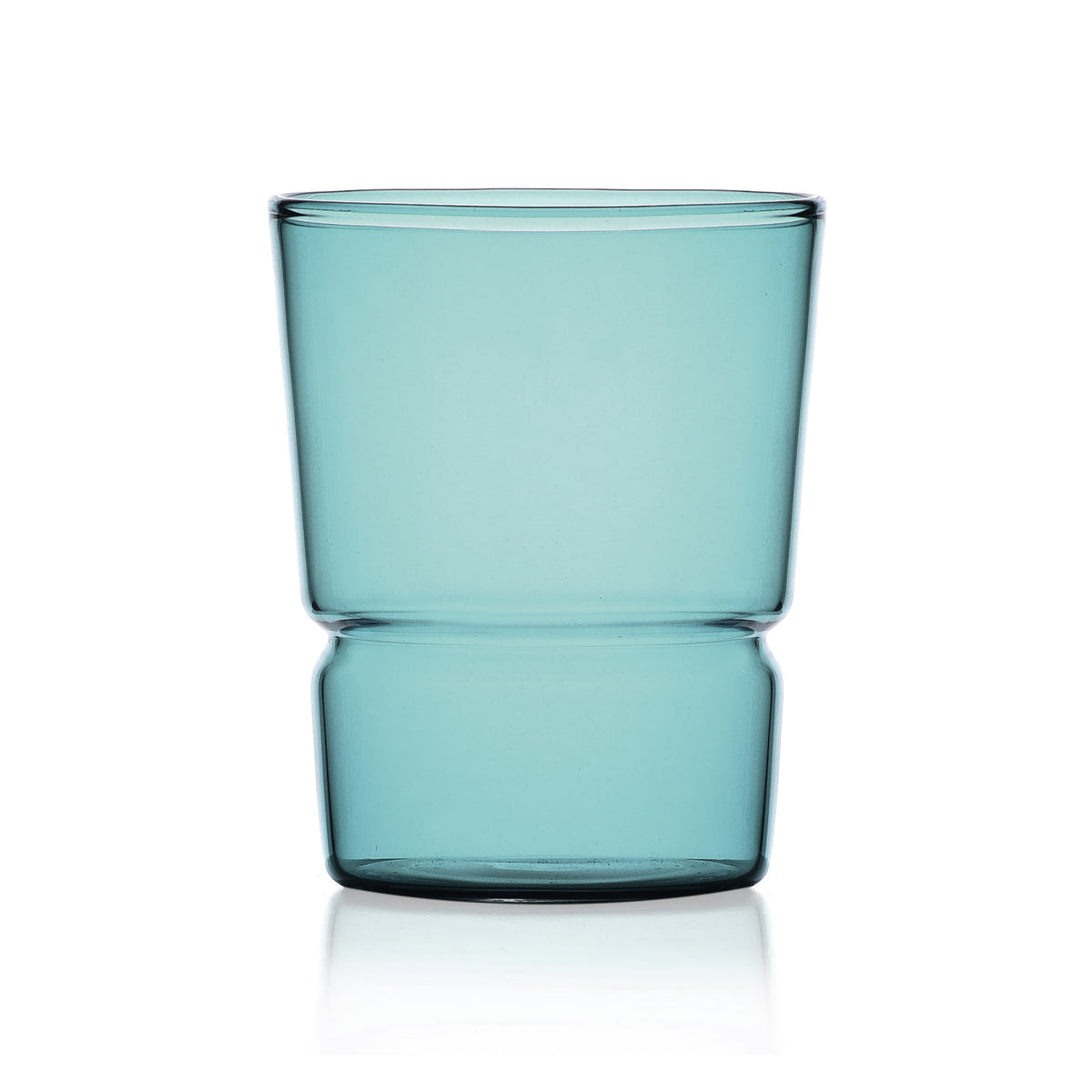 Ichendorf Milano Tumbler Mit Blaufisch – 35 Cl, Borosilikatglas, Handgefertigt, Aus Der Marine Garden Kollektion
