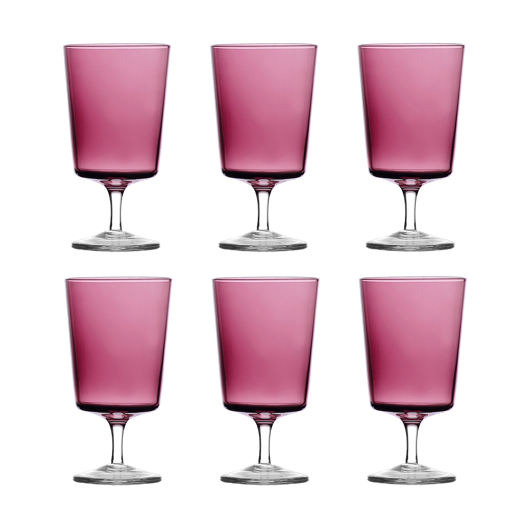 Set of 6 Ichendorf Milano Violet Stemmed Wine Glass
