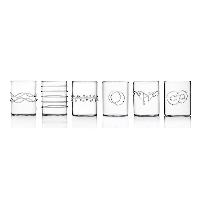 Ichendorf Milano Set of 6 Assorted Water Tumblers, Clear