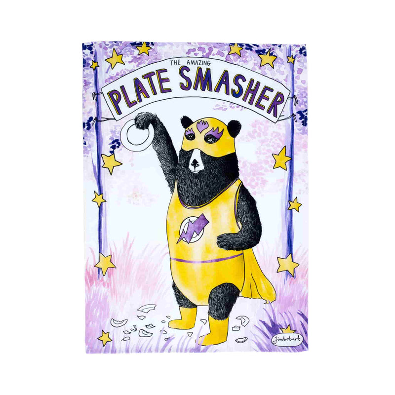 The Amazing Plate Smasher Tea Towel