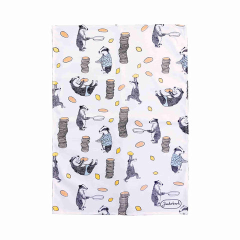 Jimbob Art Badger Pancakes Tea Towel