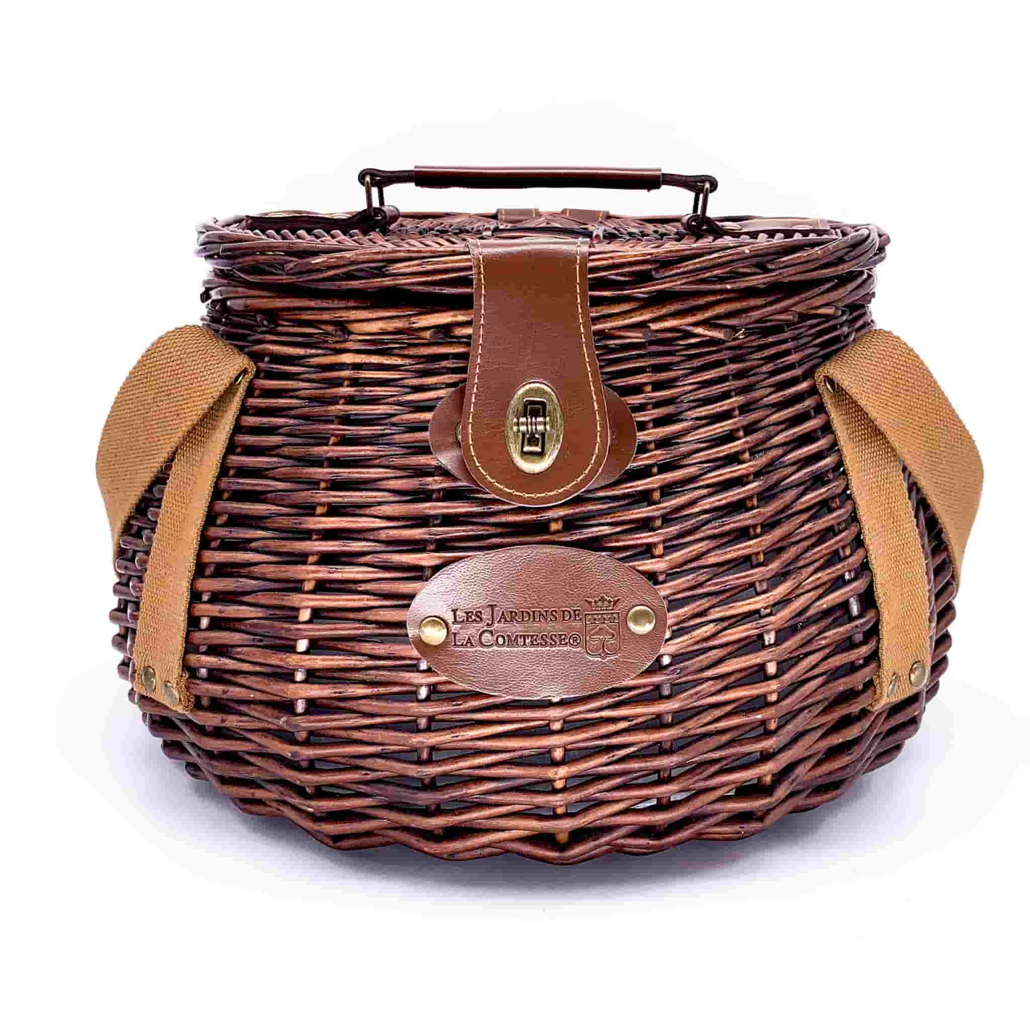 Tuileries Navy Picnic Basket, 2 Person