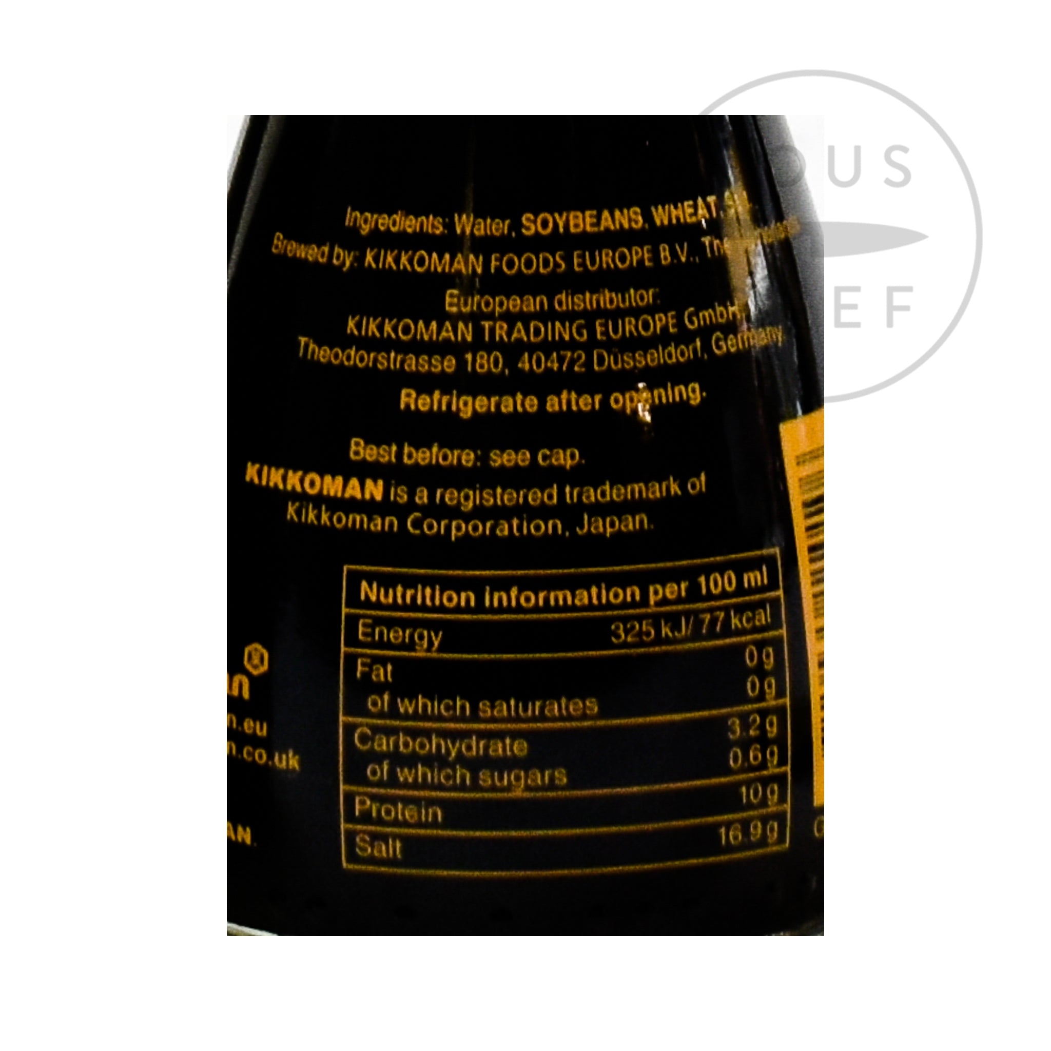 Kikkoman Soy Sauce - Pouring Pot 150ml nutritional information ingredients