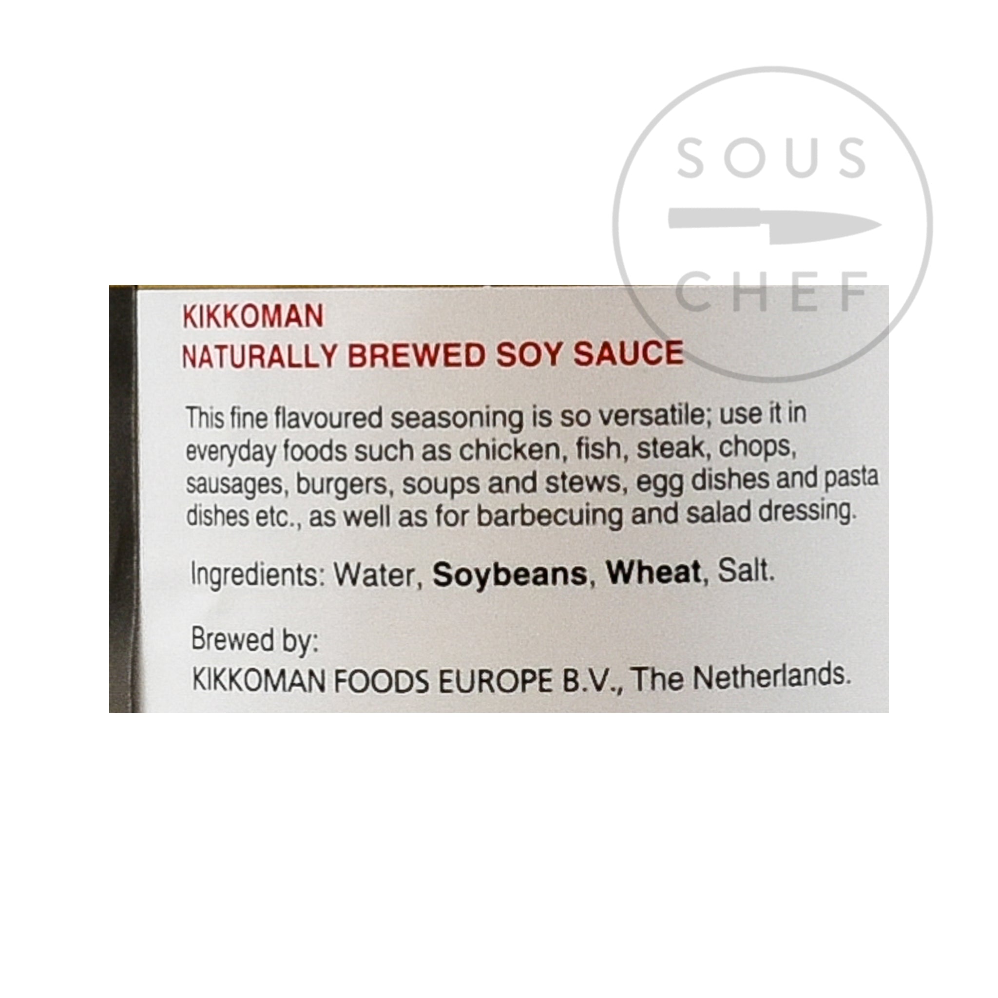 Kikkoman Soy Sauce 1l ingredients