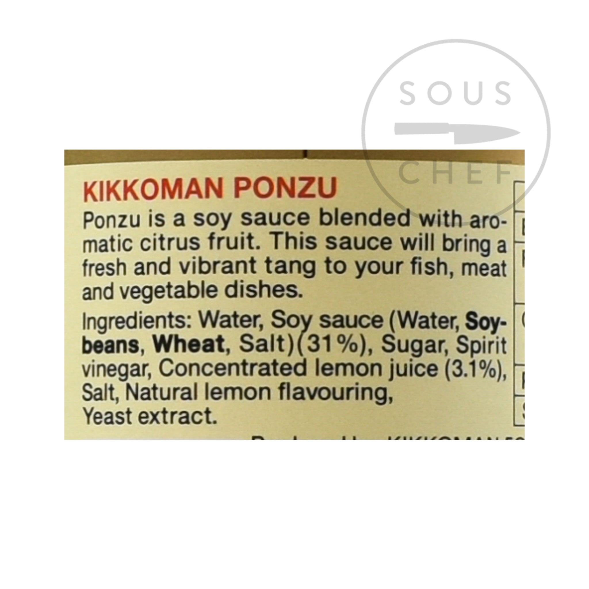 Kikkoman Ponzu Sauce 1l ingredients