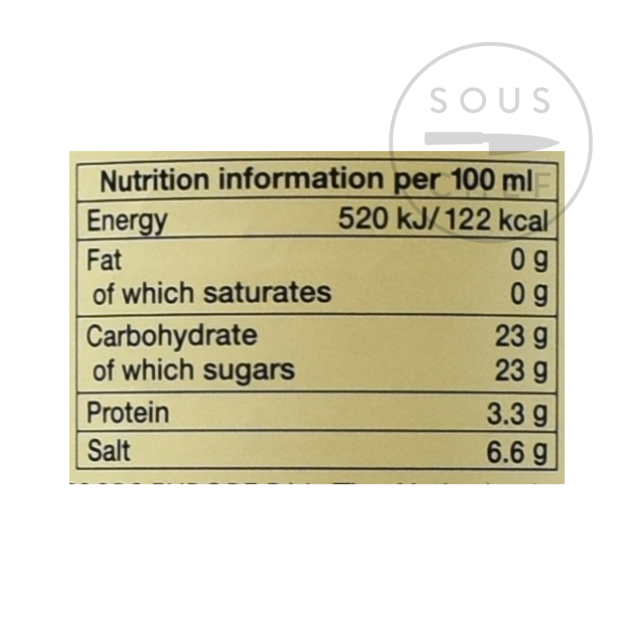 Kikkoman Ponzu Sauce 1l nutritional information