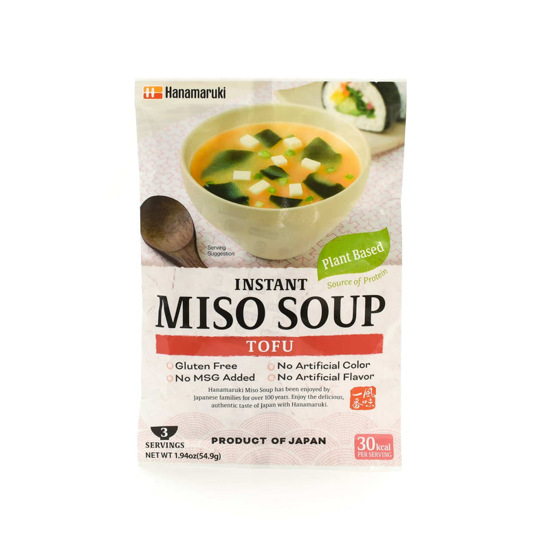 Hanamaruki Vegan Instant Miso Soup Tofu - 3 pack