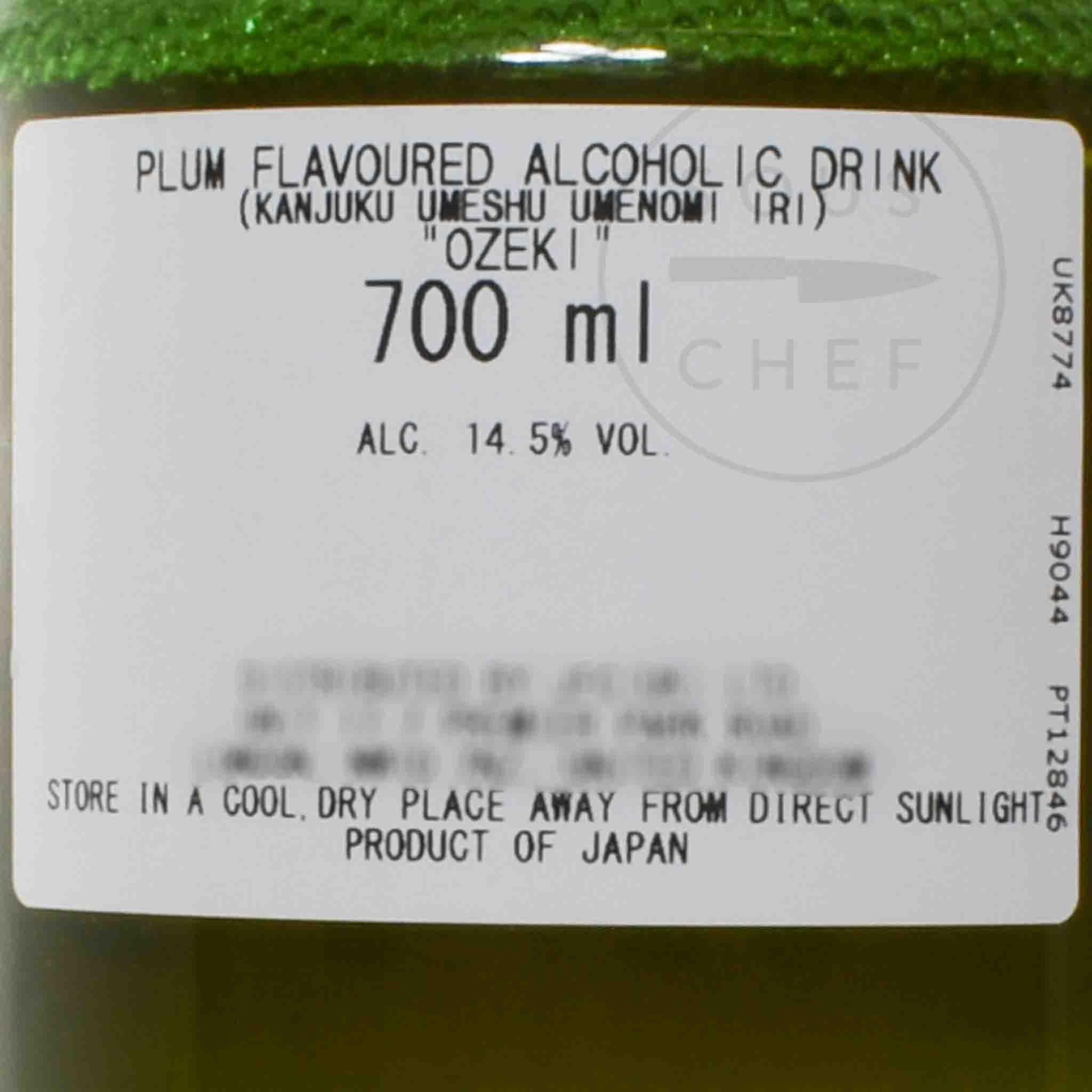 Ozeki Kanjyuku Umeshu With Plum, 700ml | Buy online UK – Sous Chef UK