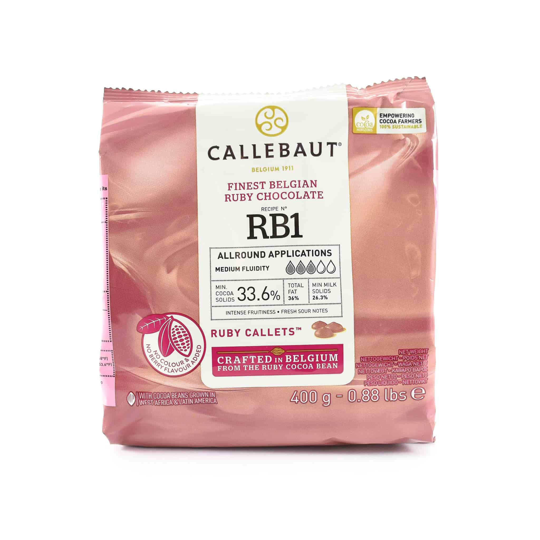 Callebaut Ruby Chocolate Couverture 400g