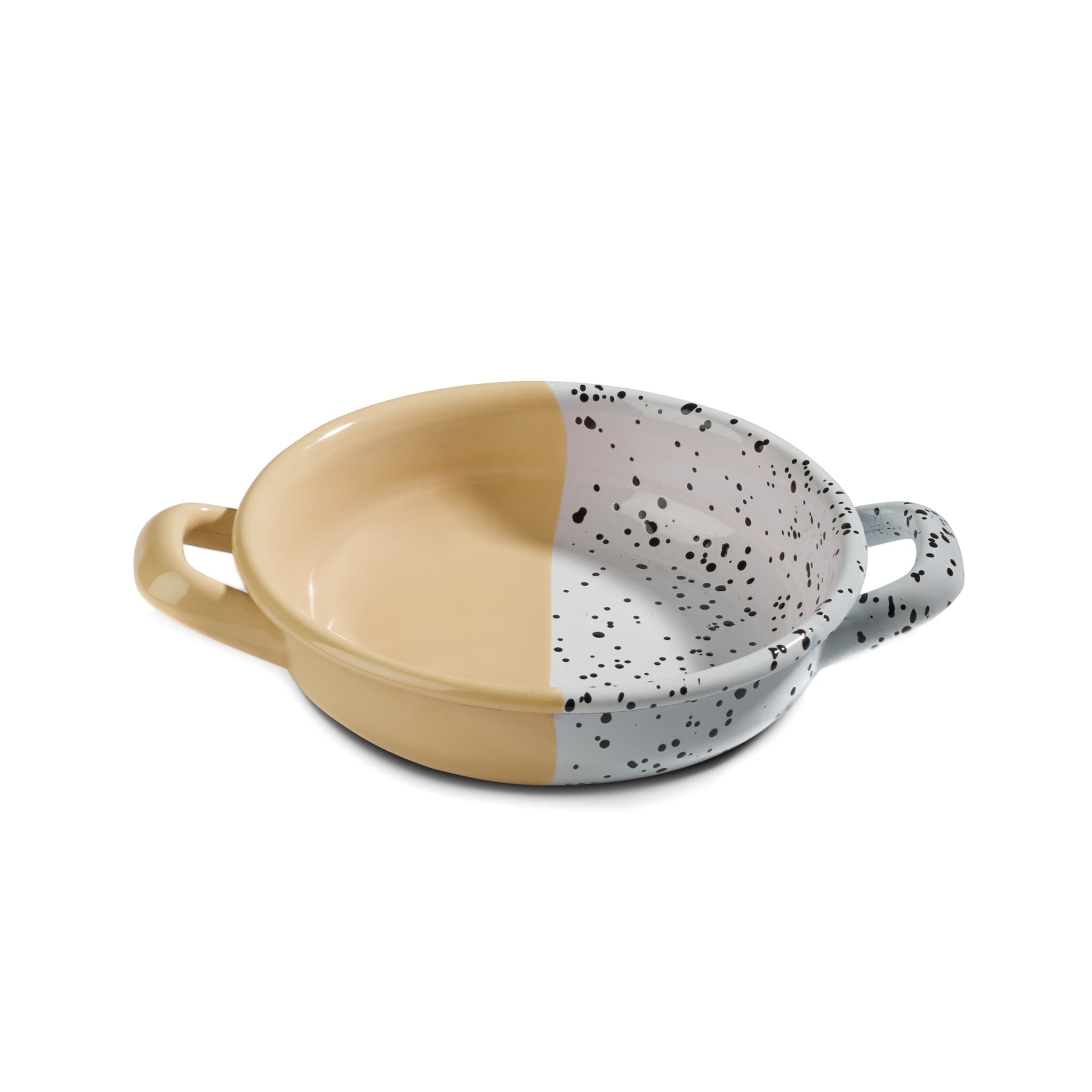 Kapka Colour Pop Enamel Frying Pan and Serving Dish Yellow 16cm Turkish Oven to Tableware