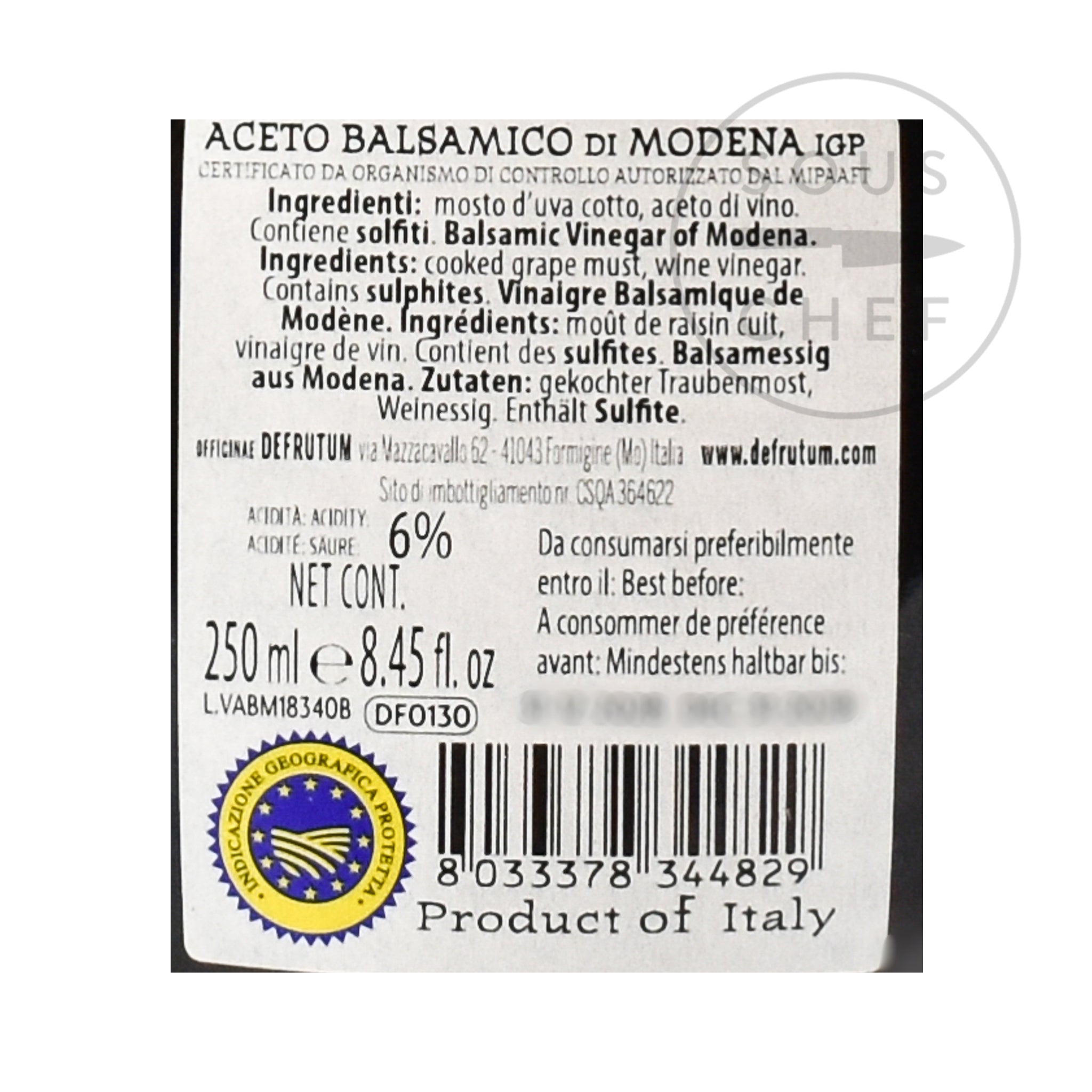 Defrutum Balsamic Vinegar IGP 16 Yr Aged, 250ml