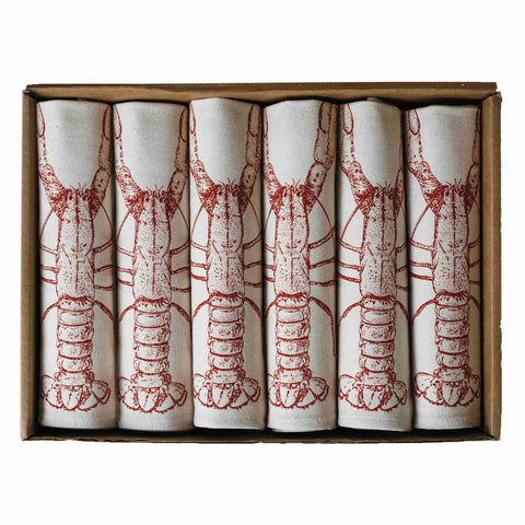 Lottie Day Lobster Design Napkins Box of 6