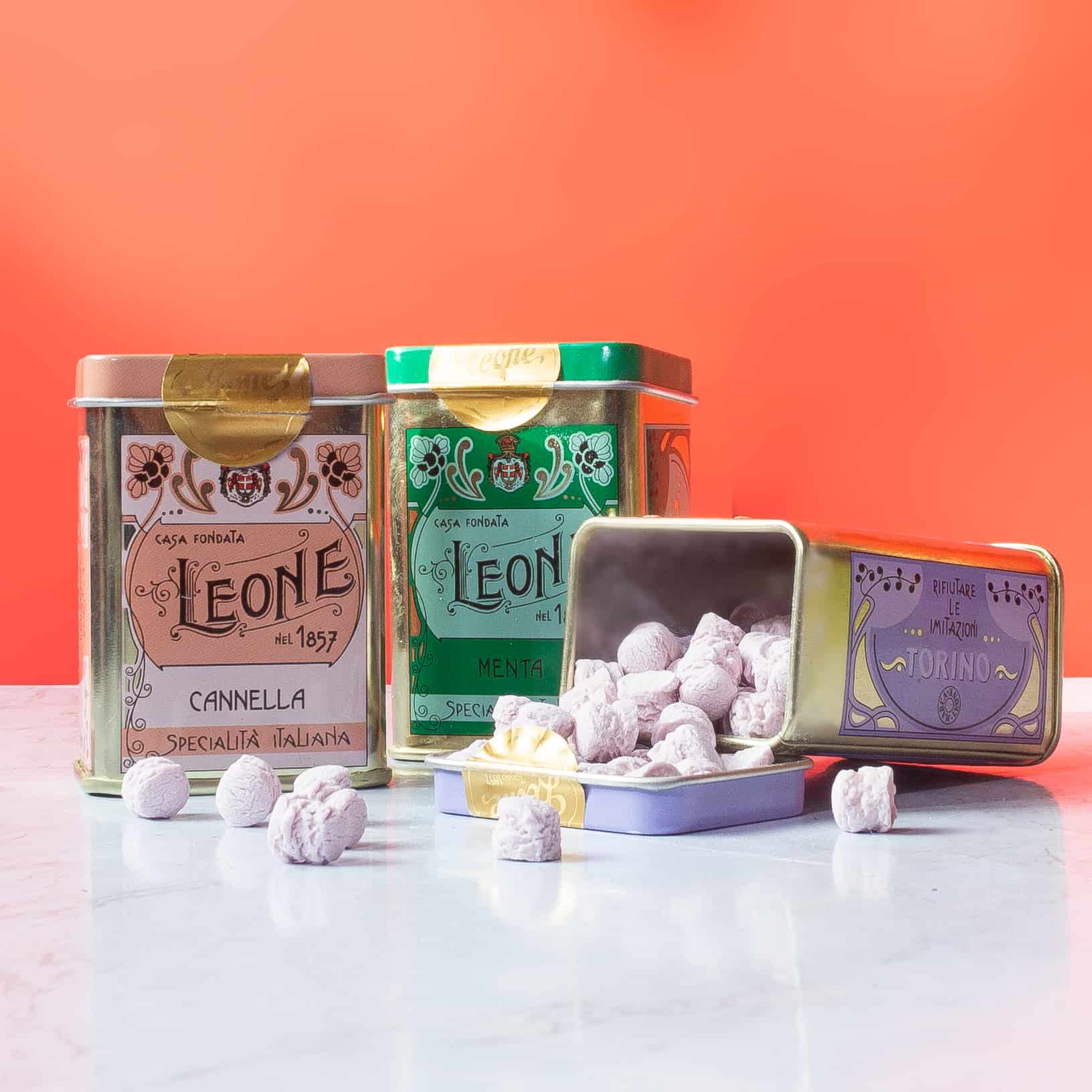 Leone Violet Candies In Classic Tin 42g