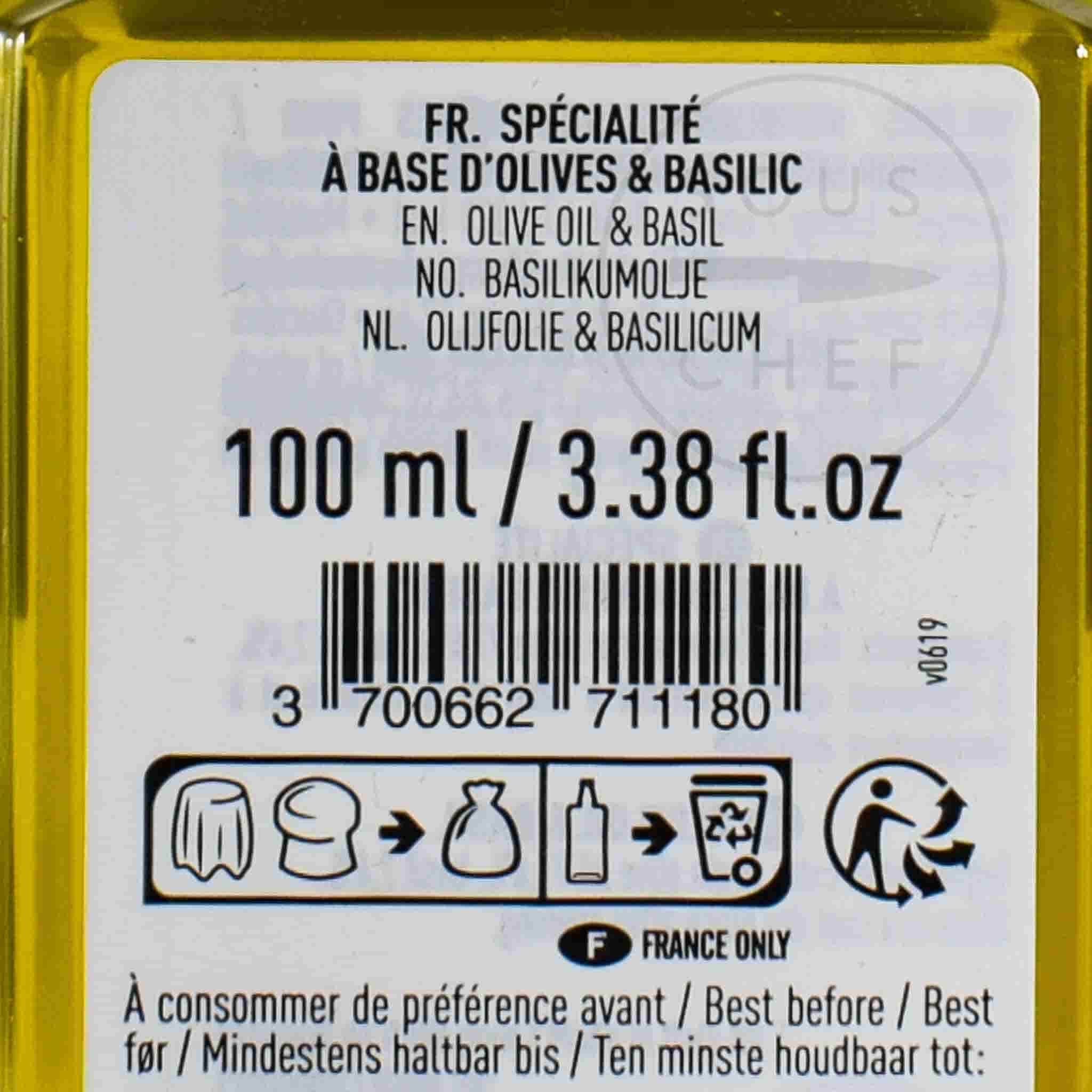 Maison Bremond Basil Flavoured Olive Oil 100ml Ingredients