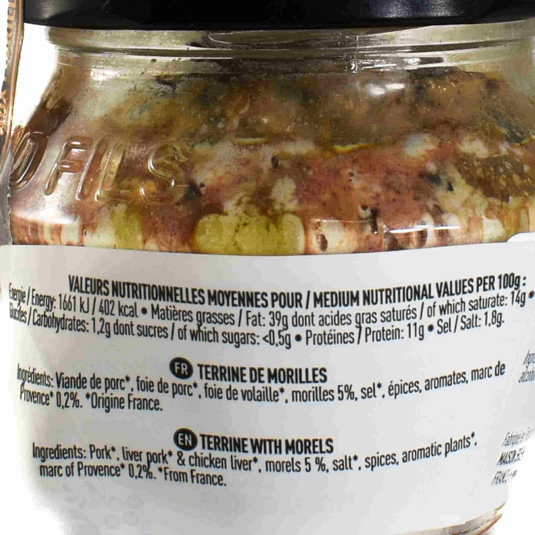 Maison Bremond Morel Mushrooms Terrine 100g Ingredients