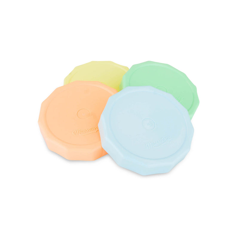 Masontop Wide Mouth Tough Tops, Assorted Pastel Set of 4